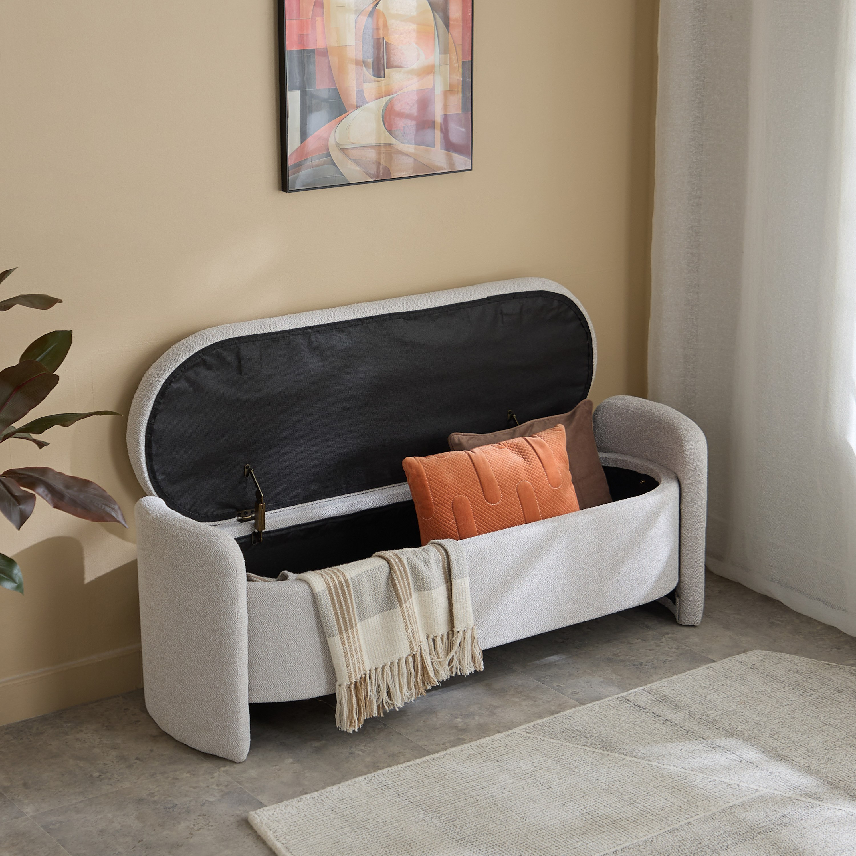مقعد بنش قماش من تاورو-hbxfurniture-sofasandarmchairs-benches-image-3