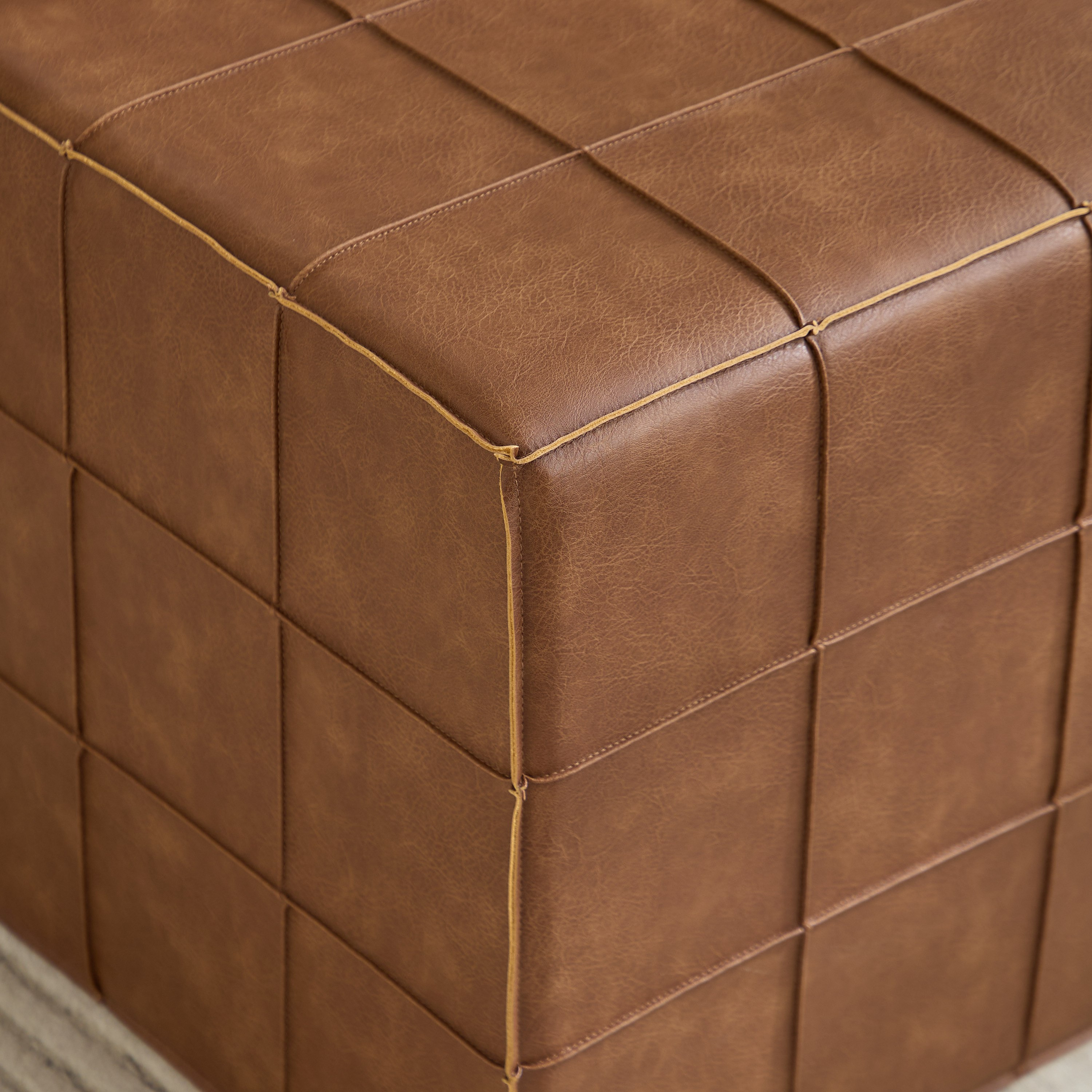 Mave Faux Leather Ottoman-hbxlivingroom-sofasandarmchairs-ottomansandfootstools-image-3
