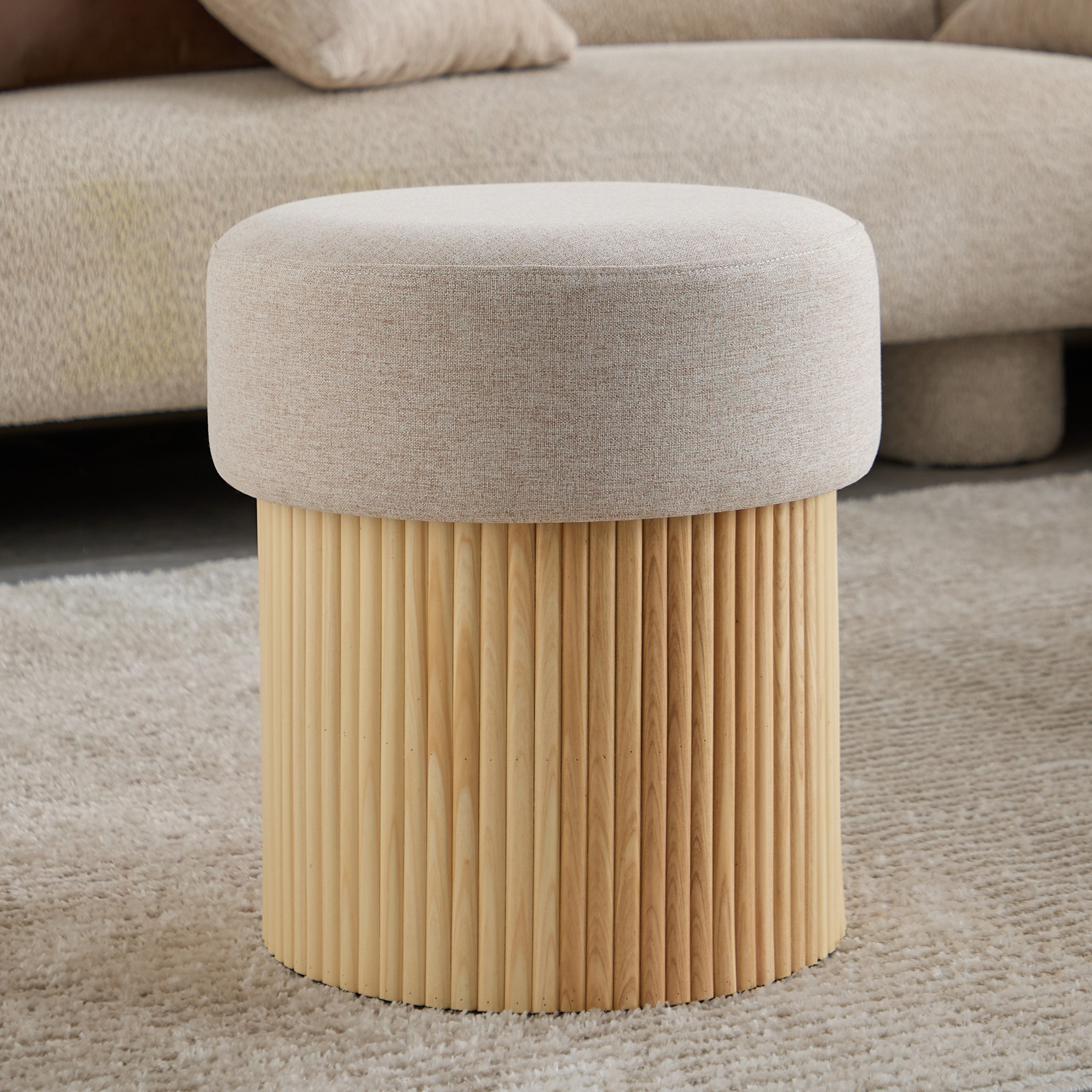 Trapez Fabric Ottoman with Storage-hbxlivingroom-sofasandarmchairs-ottomansandfootstools-image-1