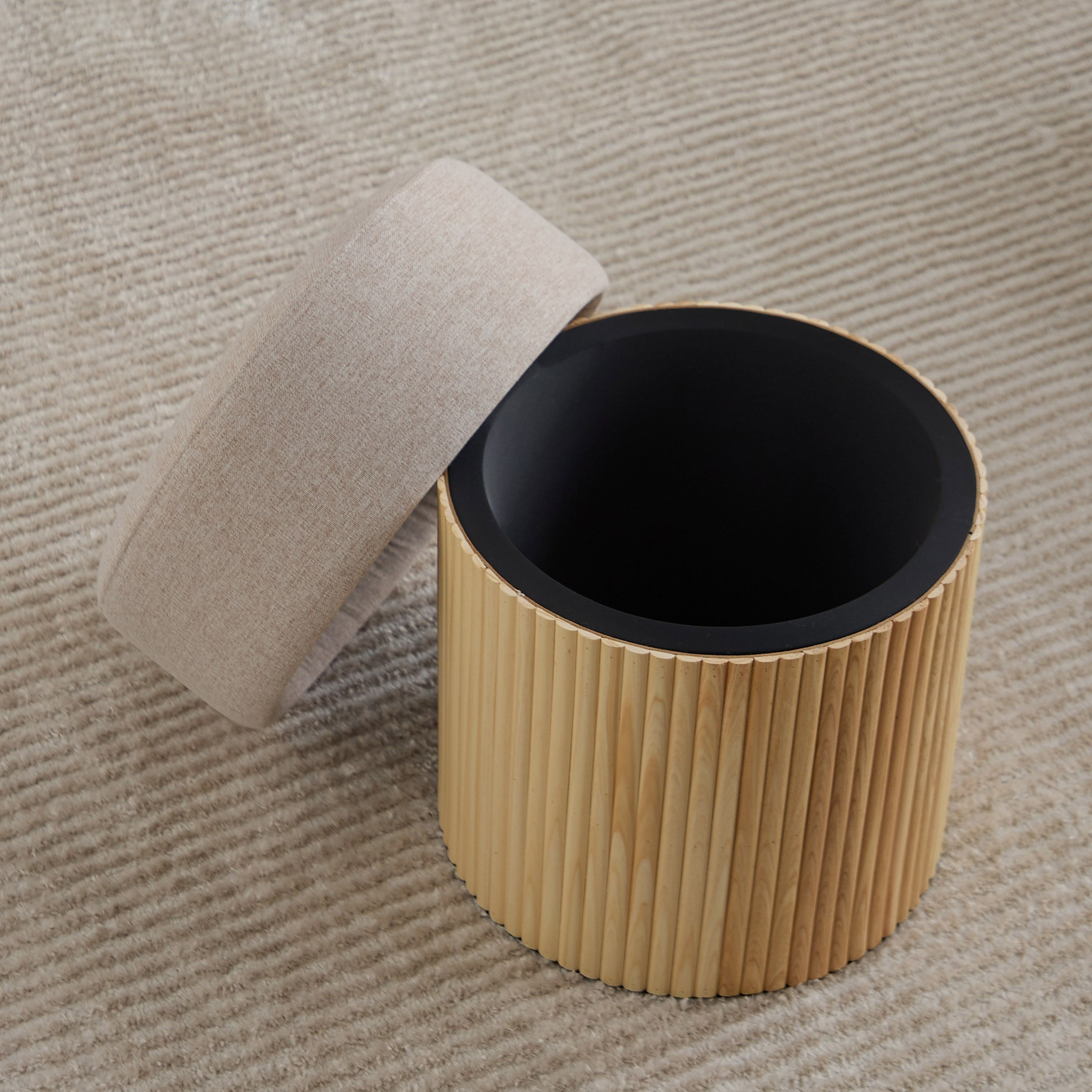 Trapez Fabric Ottoman with Storage-hbxlivingroom-sofasandarmchairs-ottomansandfootstools-image-3