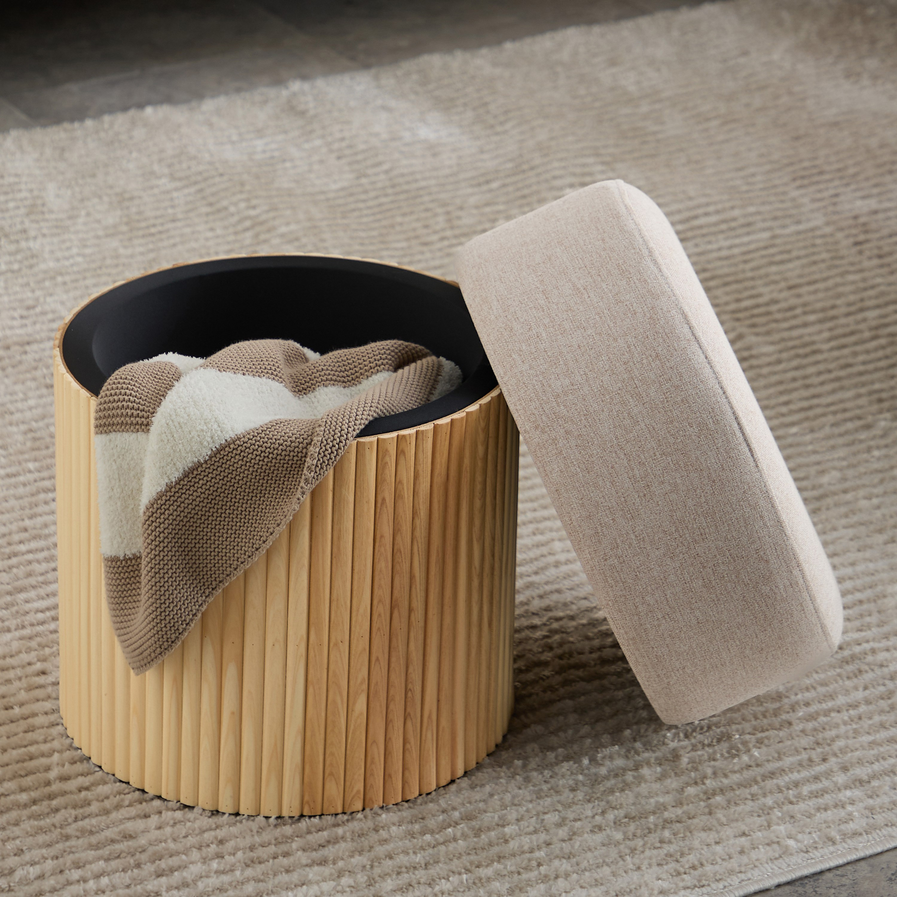 Trapez Fabric Ottoman with Storage-hbxlivingroom-sofasandarmchairs-ottomansandfootstools-image-4