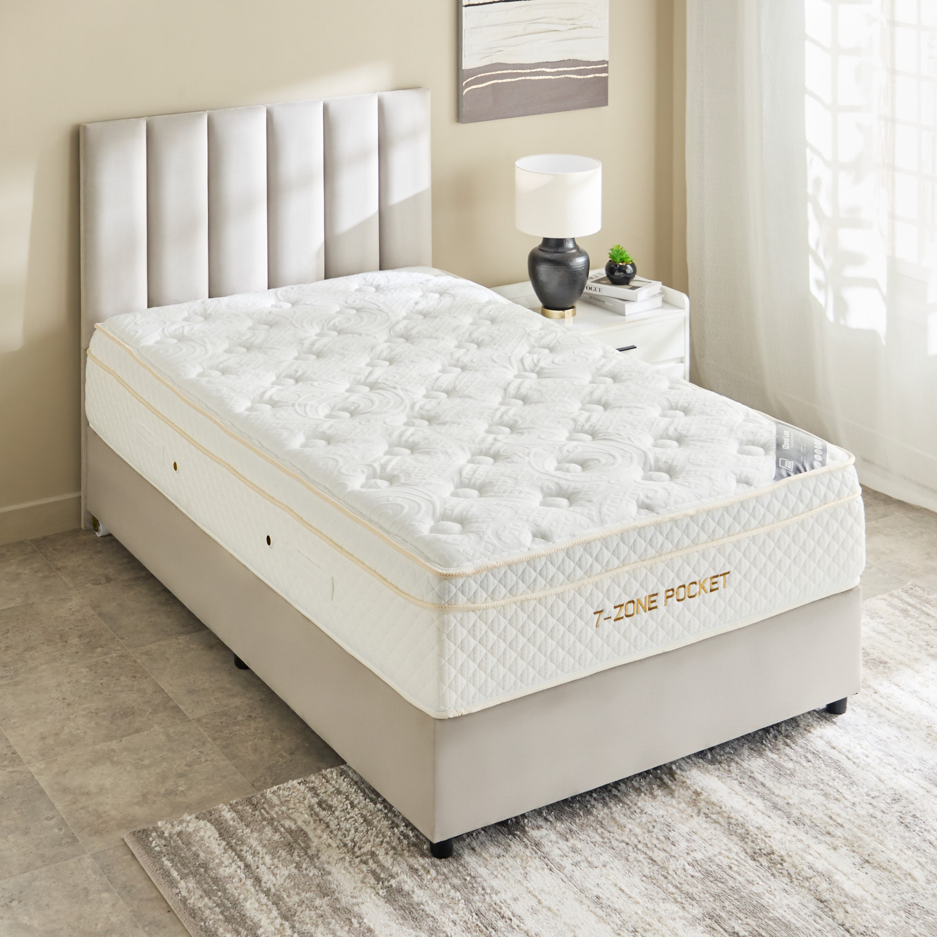 SleepLuxe iZonal Luxe Medium Soft 7 Zone Hybrid Pocket Spring Queen Mattress - 140x200x32 cm-hbxbedroom-mattresses-queen-image-3