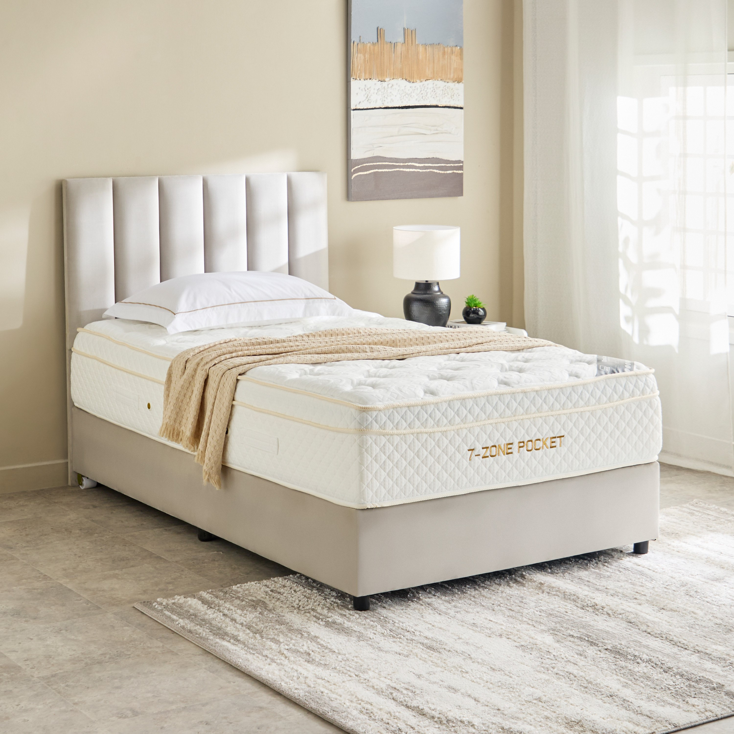 SleepLuxe iZonal Luxe Medium Soft 7 Zone Hybrid Pocket Spring Queen Mattress - 150x200x32 cm-hbxbedroom-mattresses-queen-image-7