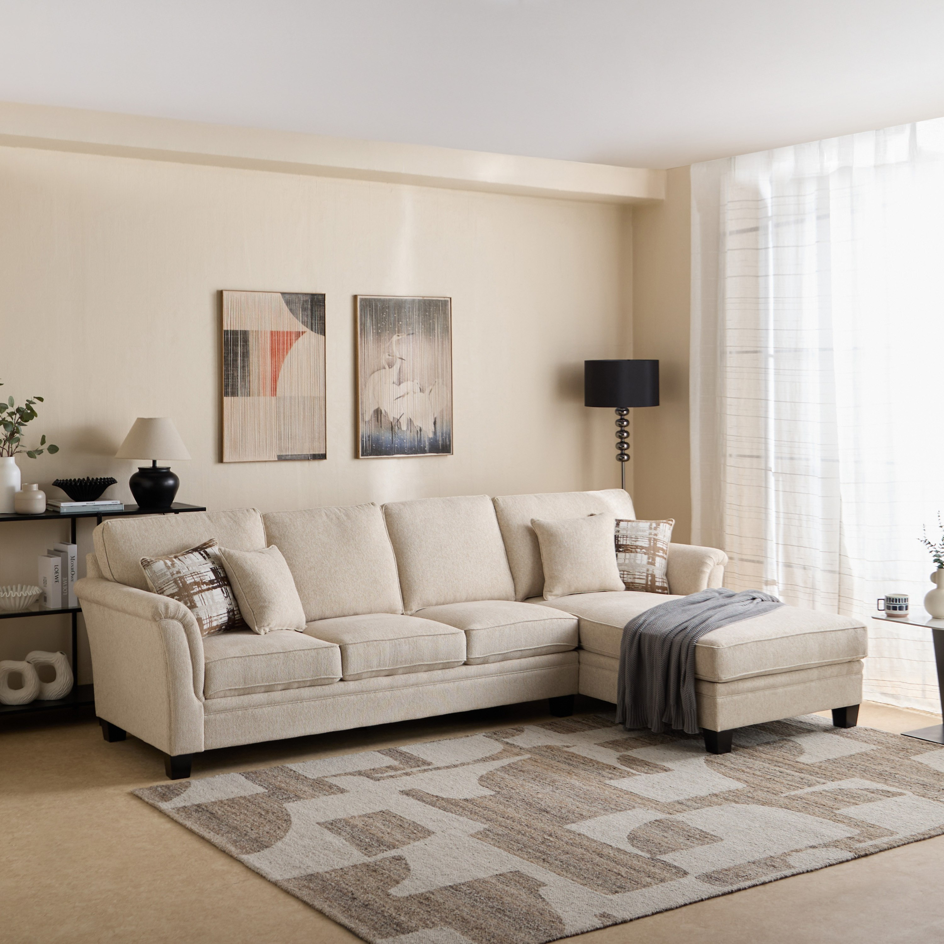 Urban 4-Seater Right Corner Fabric Sofa with 4 Cushions-hbxlivingroom-sofasandarmchairs-cornersofas-image-11