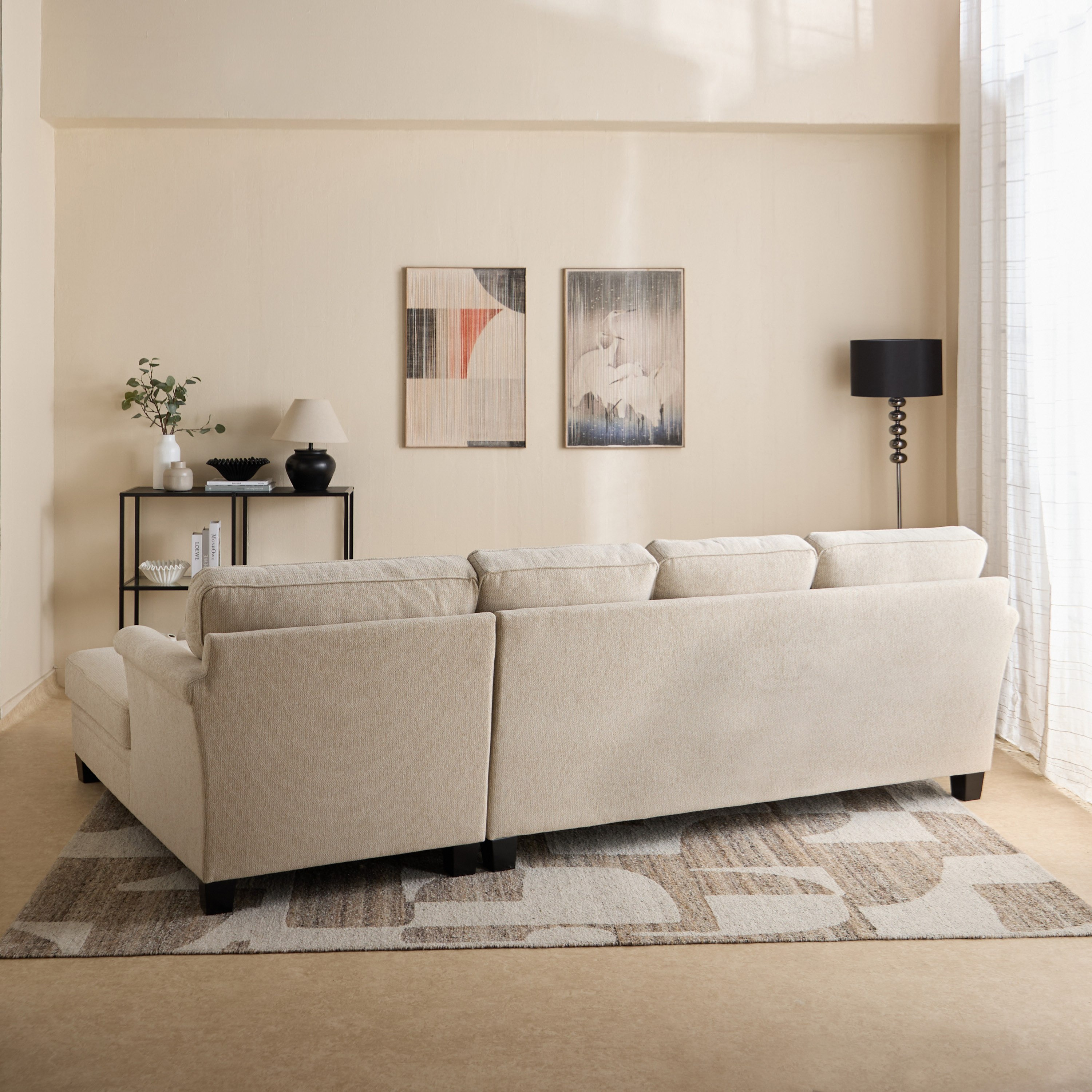 Urban 4-Seater Right Corner Fabric Sofa with 4 Cushions-hbxlivingroom-sofasandarmchairs-cornersofas-image-3