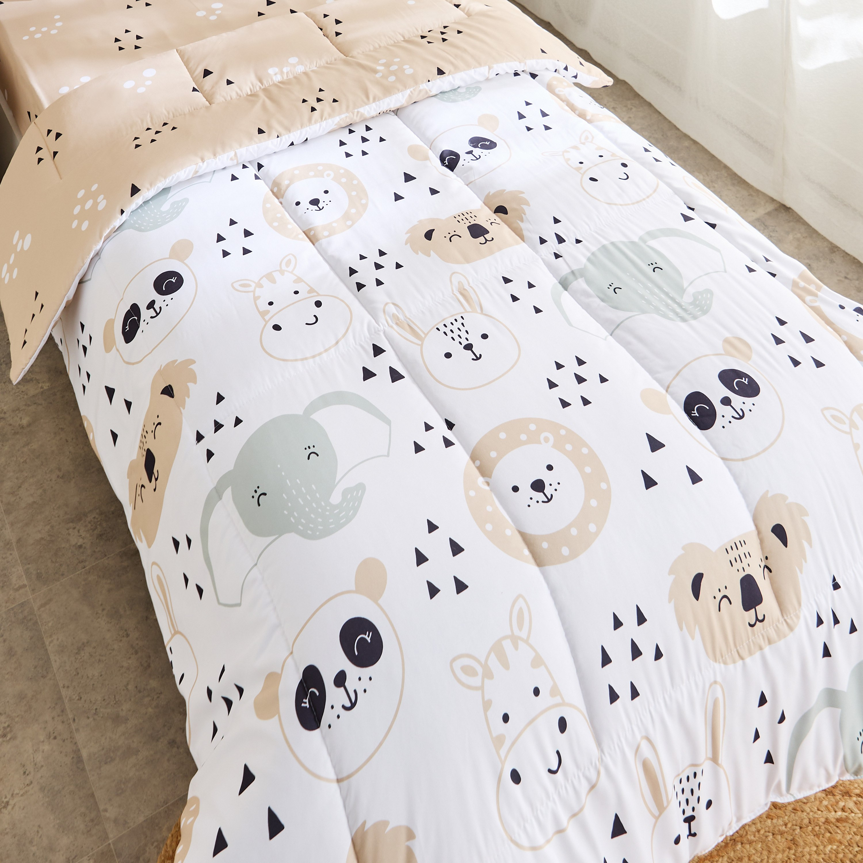 Joy Slumber 2-Piece Safari Single Microfibre Comforter Set - 135x220 cm-hbxhomeware-hbxkidsandyouth-image-4