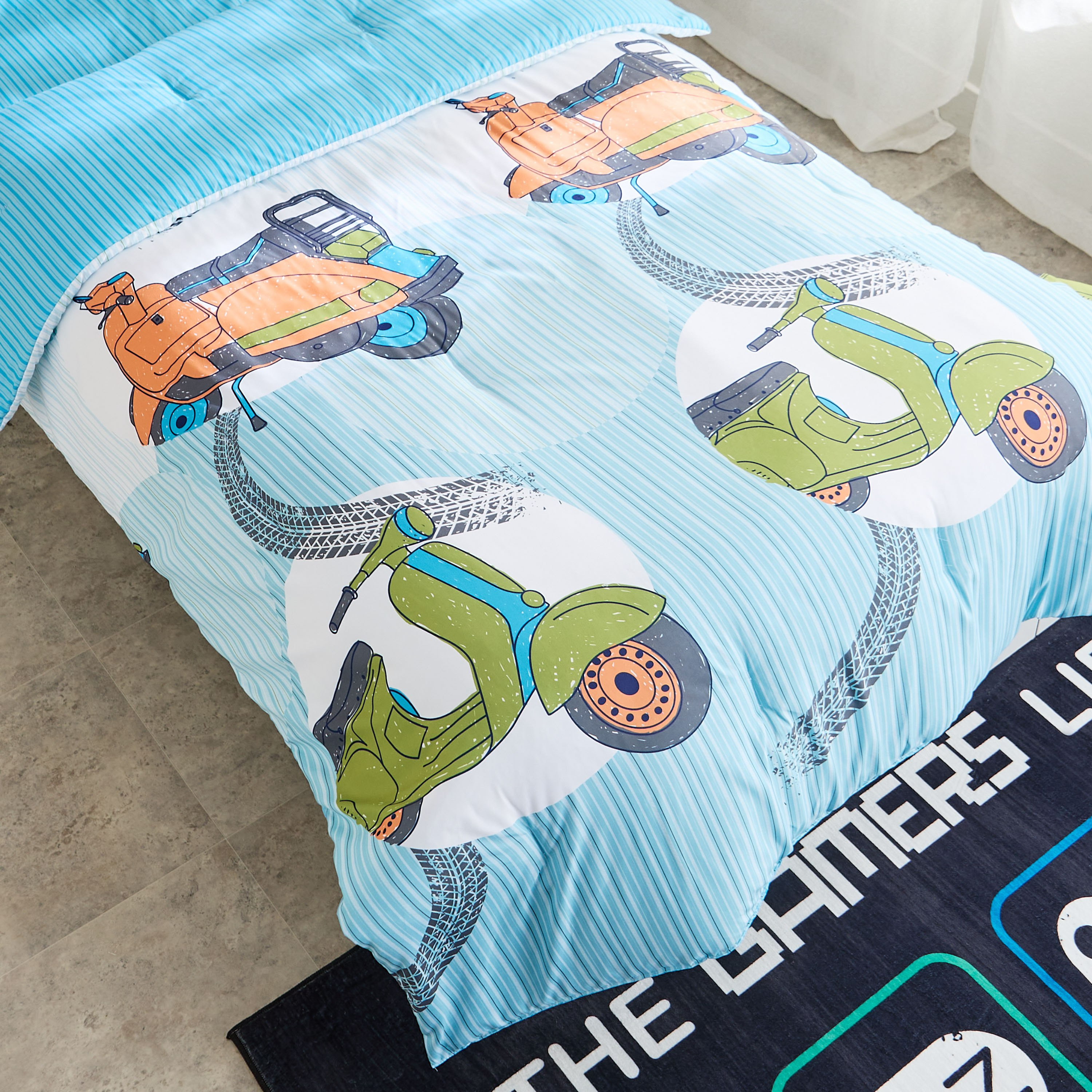 Tom 2-Piece Slumber Ride Glide Single Microfibre Comforter Set - 135x220 cm-hbxhomeware-hbxkidsandyouth-image-4
