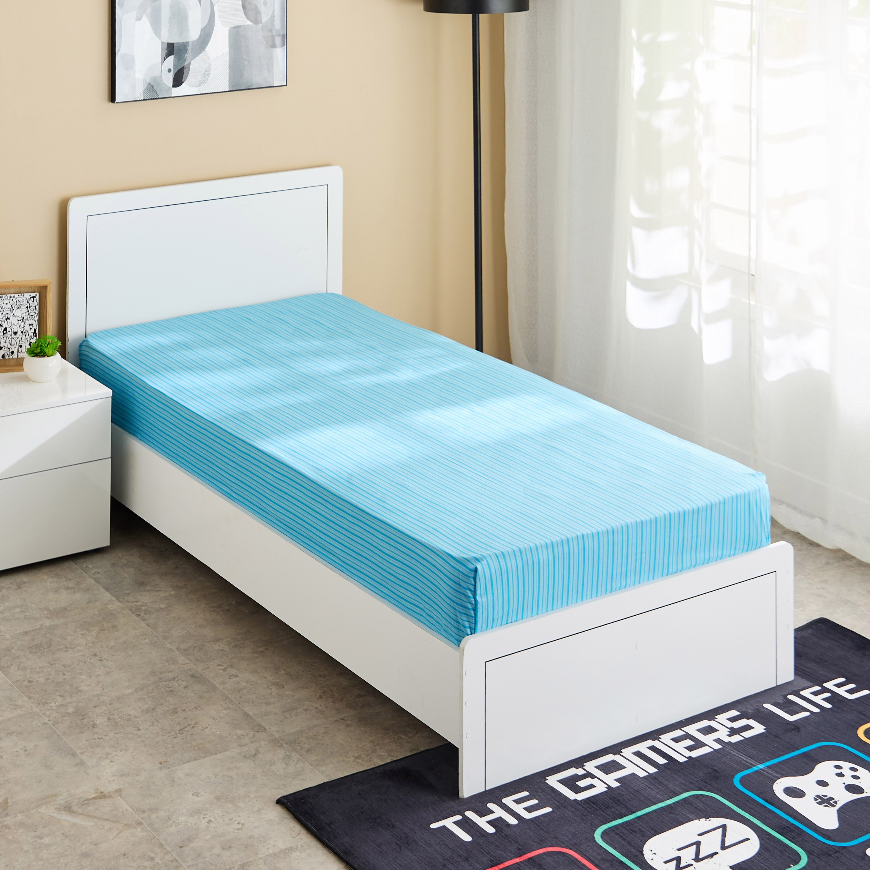 Tom Slumber Ride Glide Single Microfibre Fitted Sheet - 90x200+25 cm-hbxhomeware-hbxbedroom-image-1