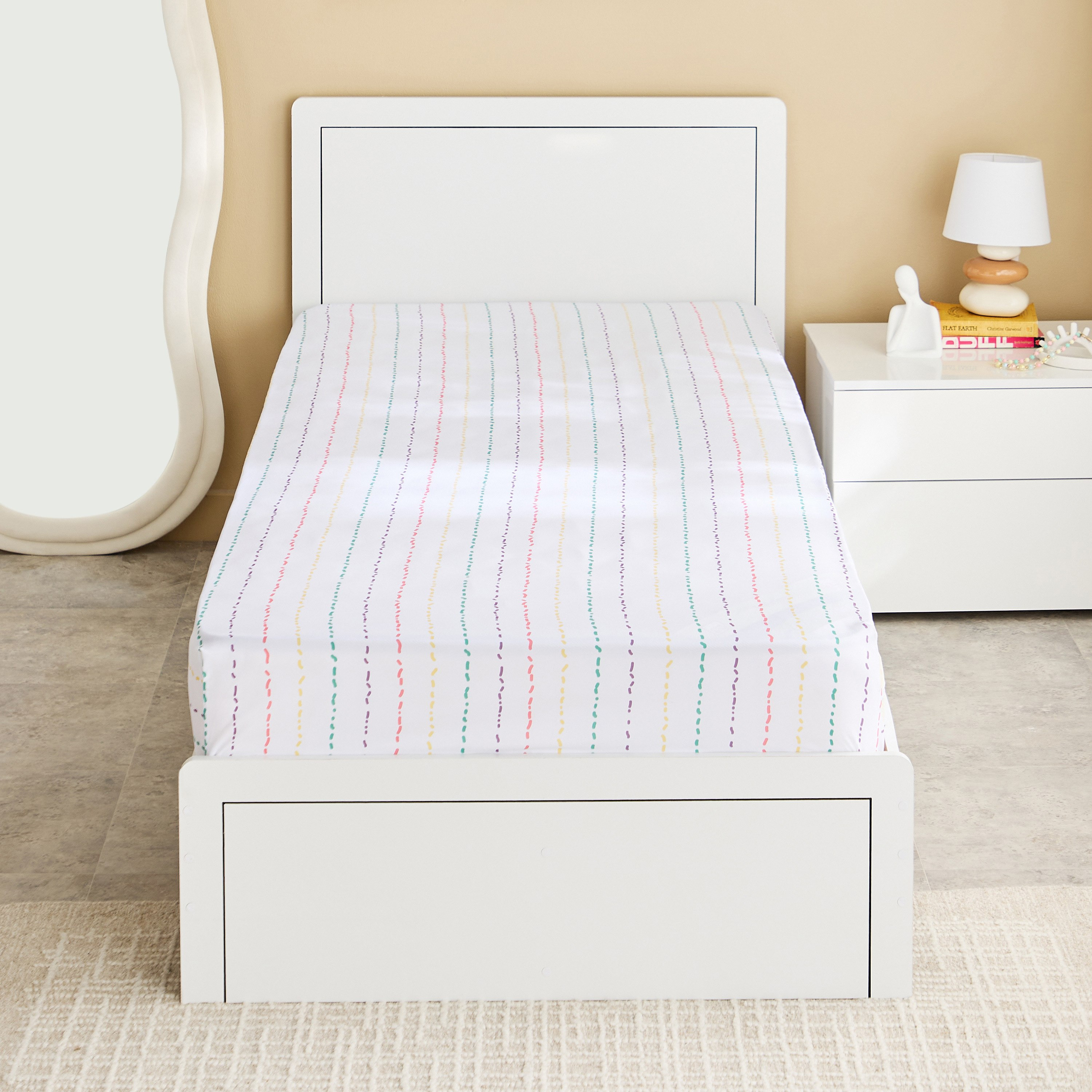 Ivy Slumber Petals Single Microfibre Fitted Sheet - 90x200+25 cm-hbxhomeware-hbxbedroom-image-2