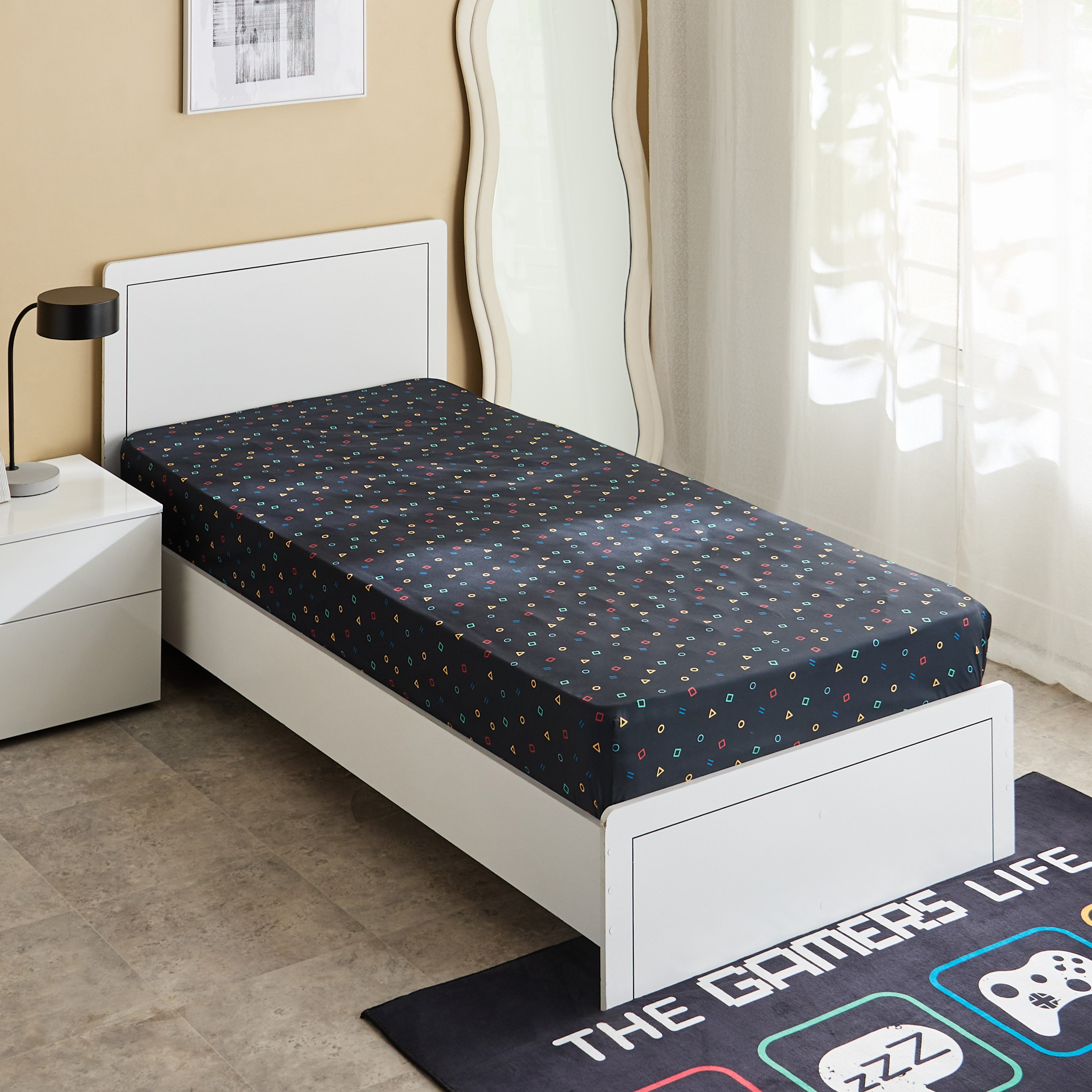 Gaming Slumber Console Single Microfibre Fitted Sheet  - 90x200+25 cm-hbxhomeware-hbxbedroom-image-1