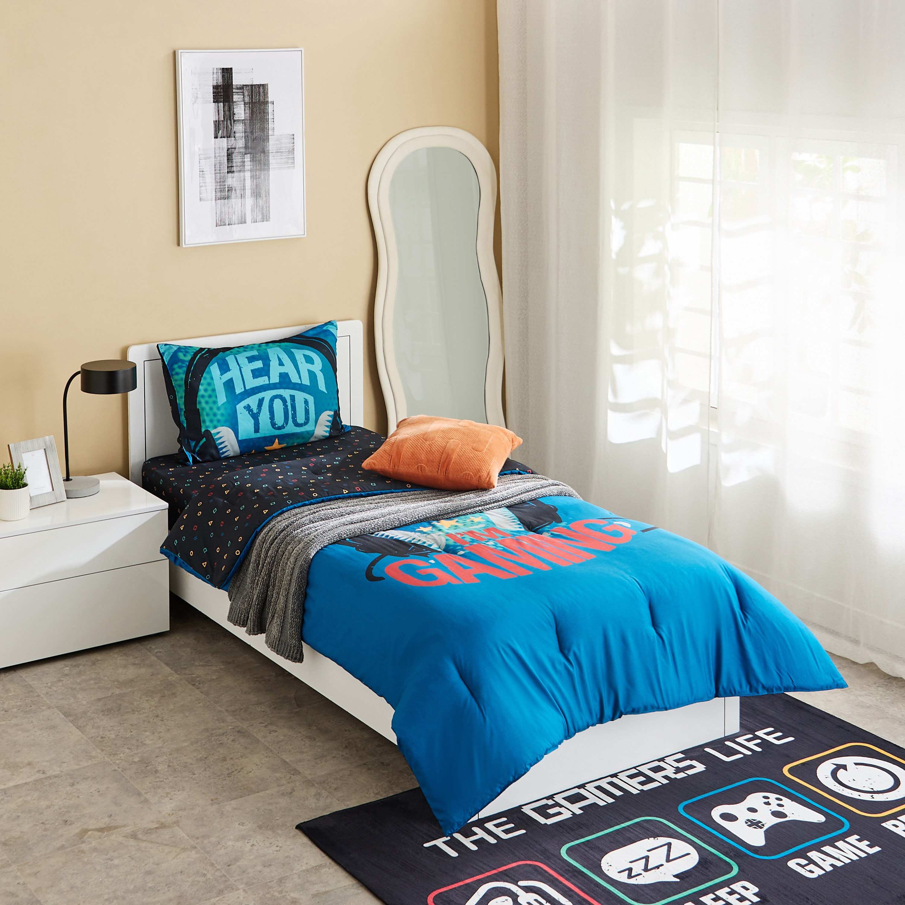 Gaming Slumber Console Single Microfibre Fitted Sheet  - 90x200+25 cm-hbxhomeware-hbxbedroom-image-7
