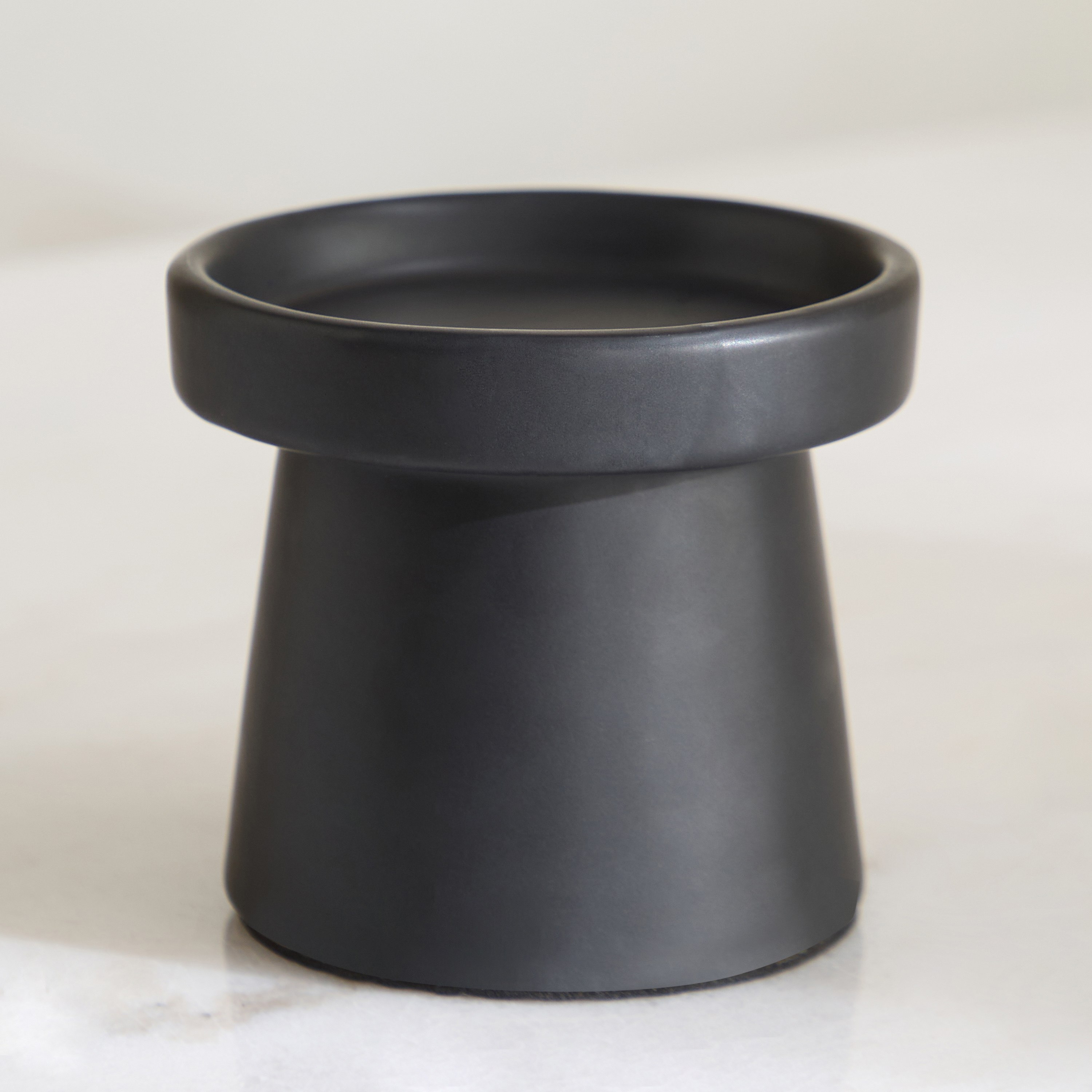 Sansa Roma Ceramic Candleholder - 10.5x10.5x9 cm-hbxlivingroom-decorandaccessories-candleholders-image-2