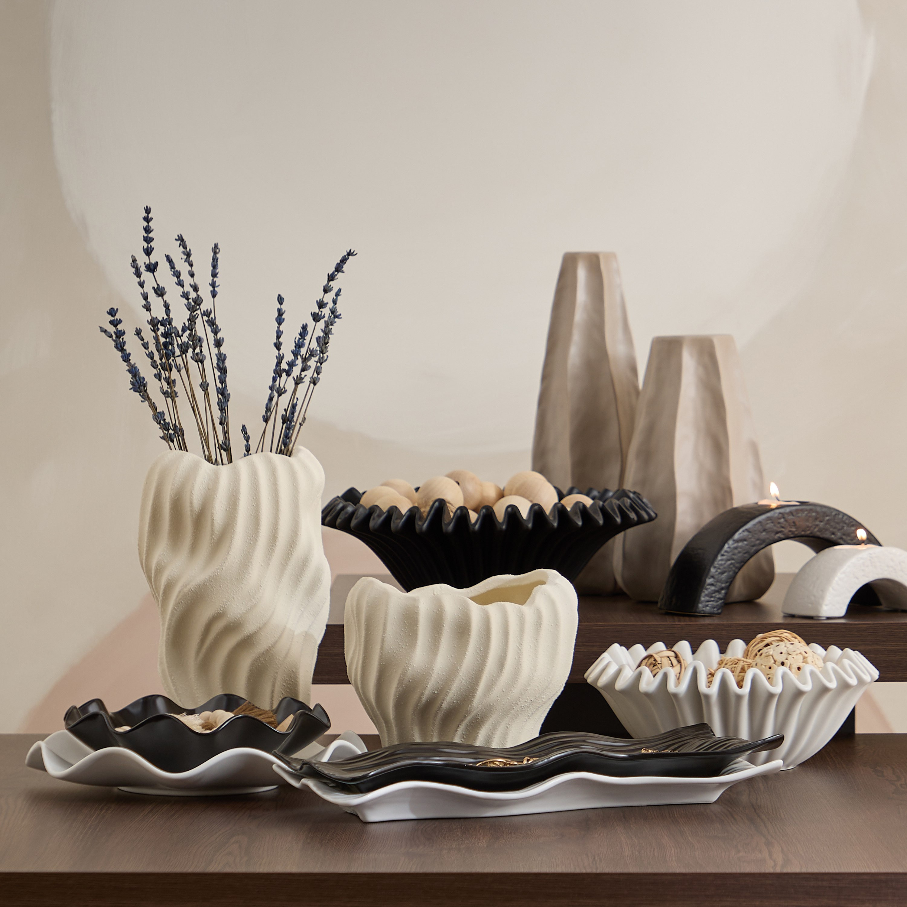 Sansa Roma Ceramic Decor Bowl - 24x24x9.5 cm-hbxdecorandfurnishings-homeaccessories-bowls-image-4