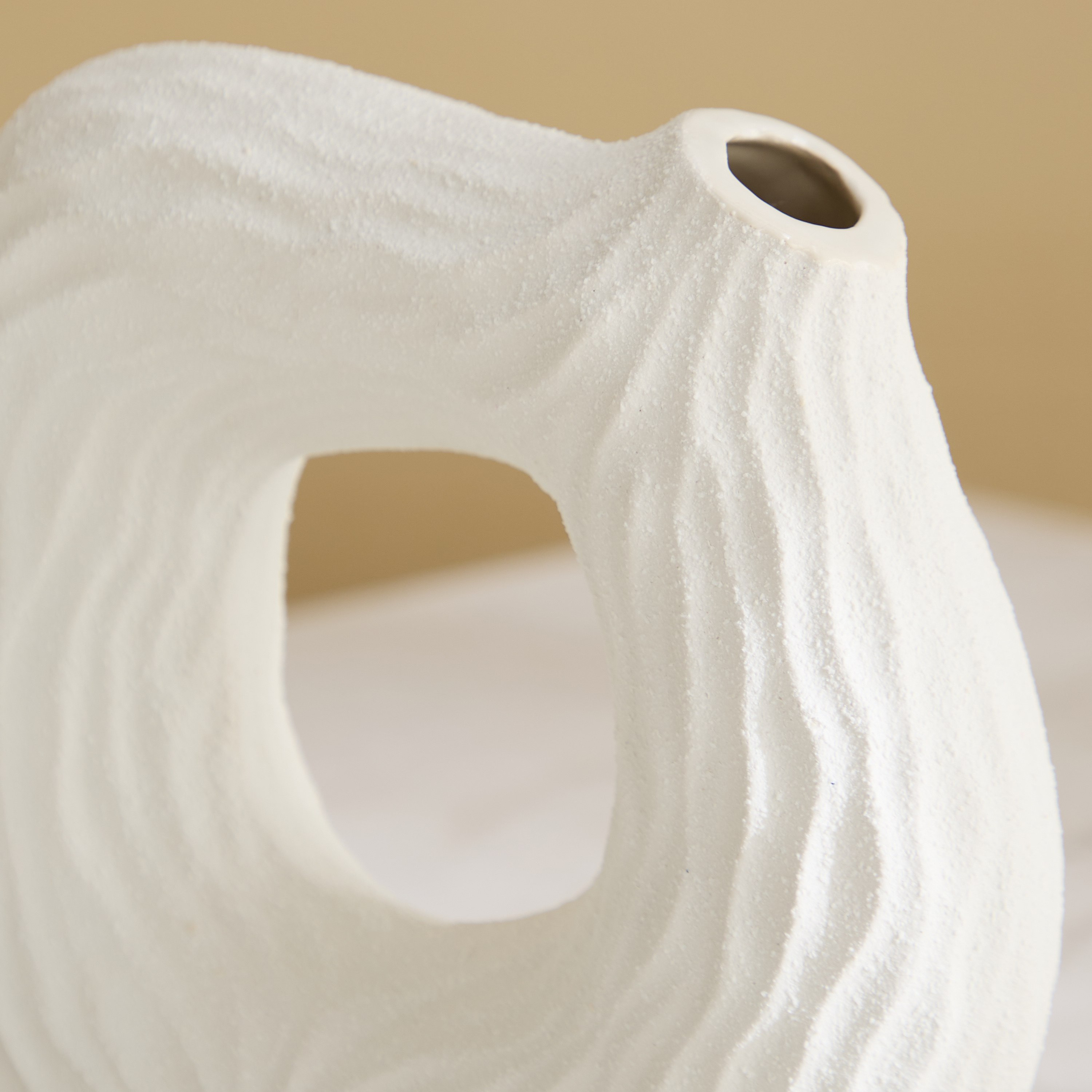Sansa Roma Ceramic Textured Vase - 22.5x8.5x21 cm-hbxbedroom-decorandaccessories-vases-image-3