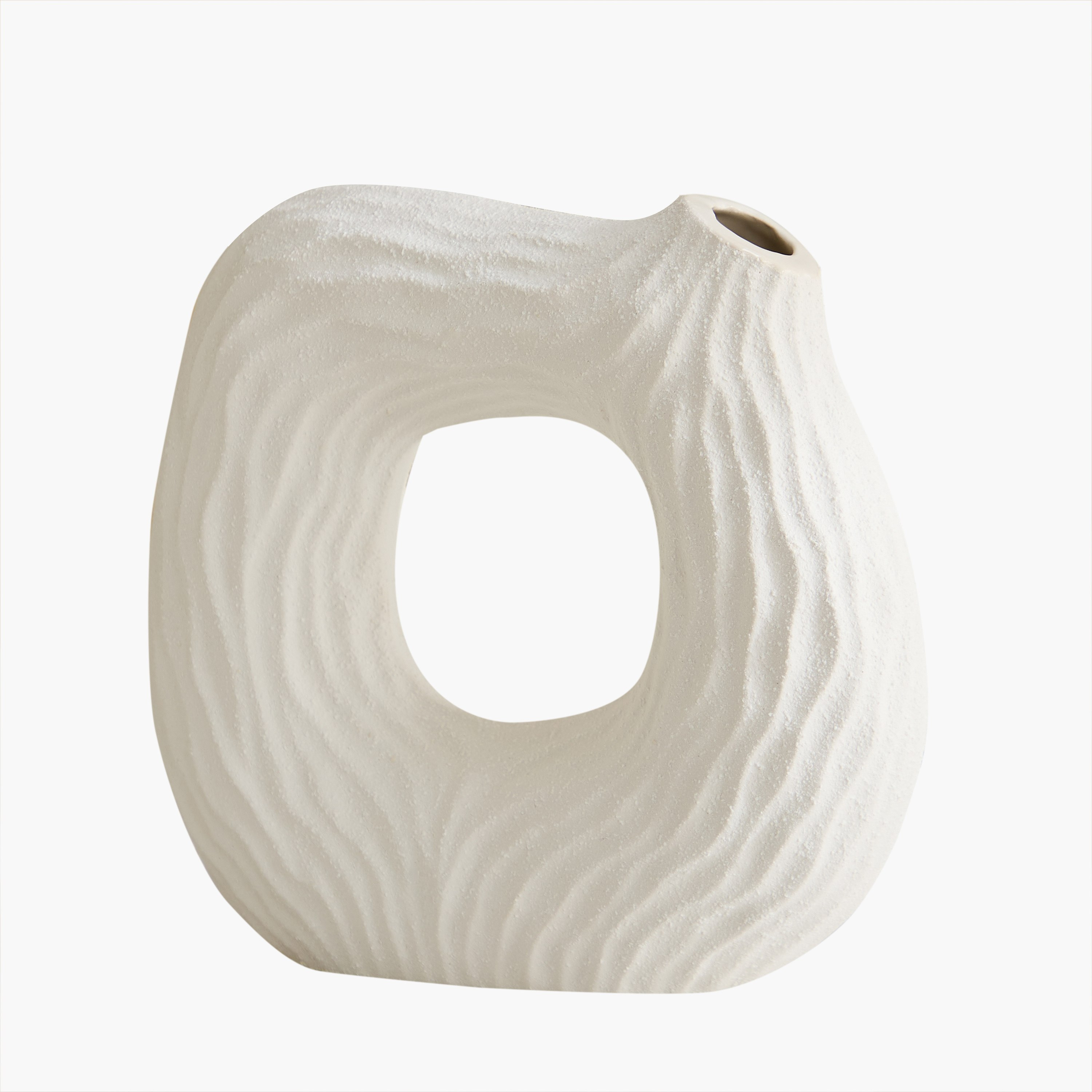 Sansa Roma Ceramic Textured Vase - 22.5x8.5x21 cm-hbxbedroom-decorandaccessories-vases-image-5