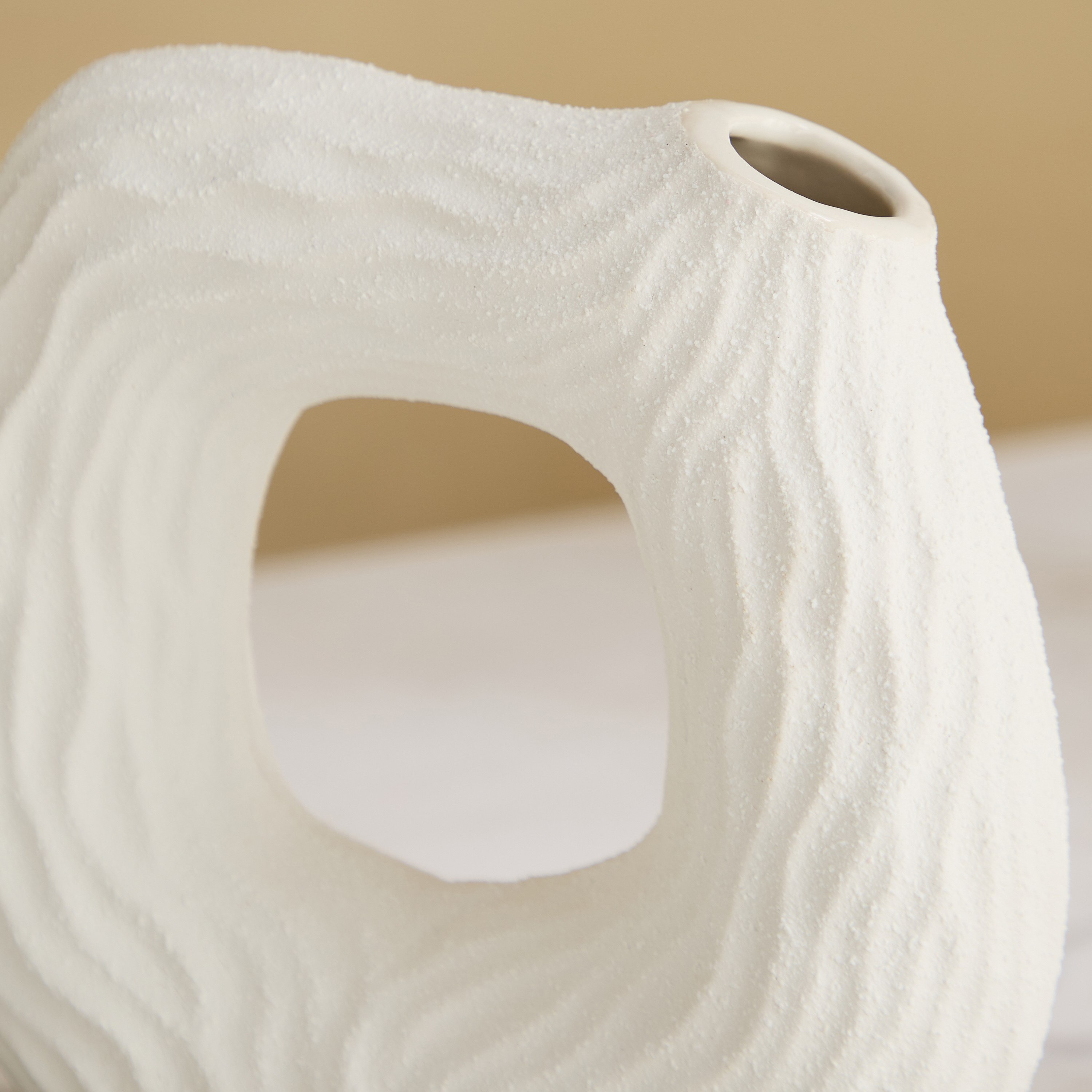 Sansa Roma Ceramic Textured Vase - 20x7x19 cm-hbxbedroom-decorandaccessories-vases-image-3