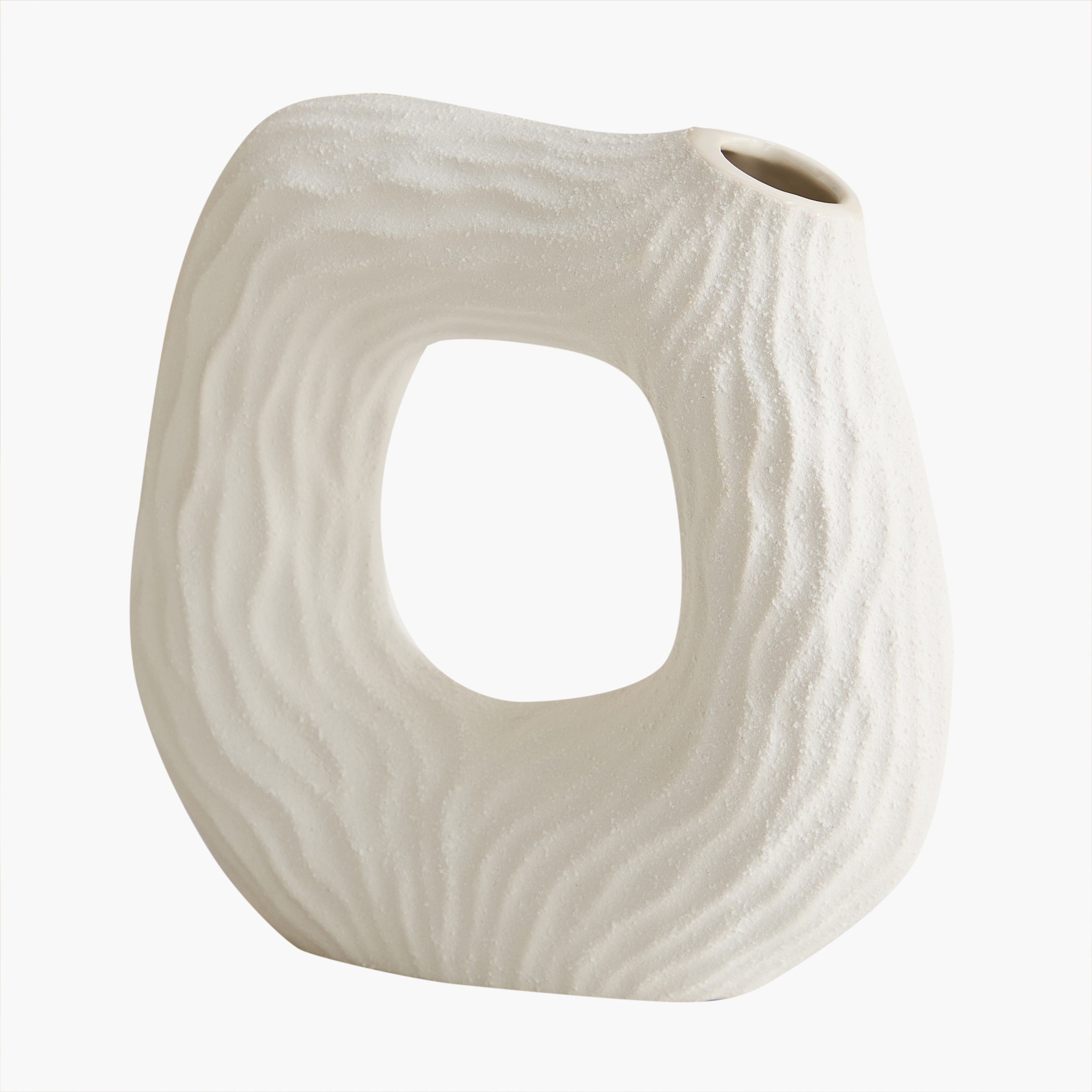 Sansa Roma Ceramic Textured Vase - 20x7x19 cm-hbxbedroom-decorandaccessories-vases-image-5