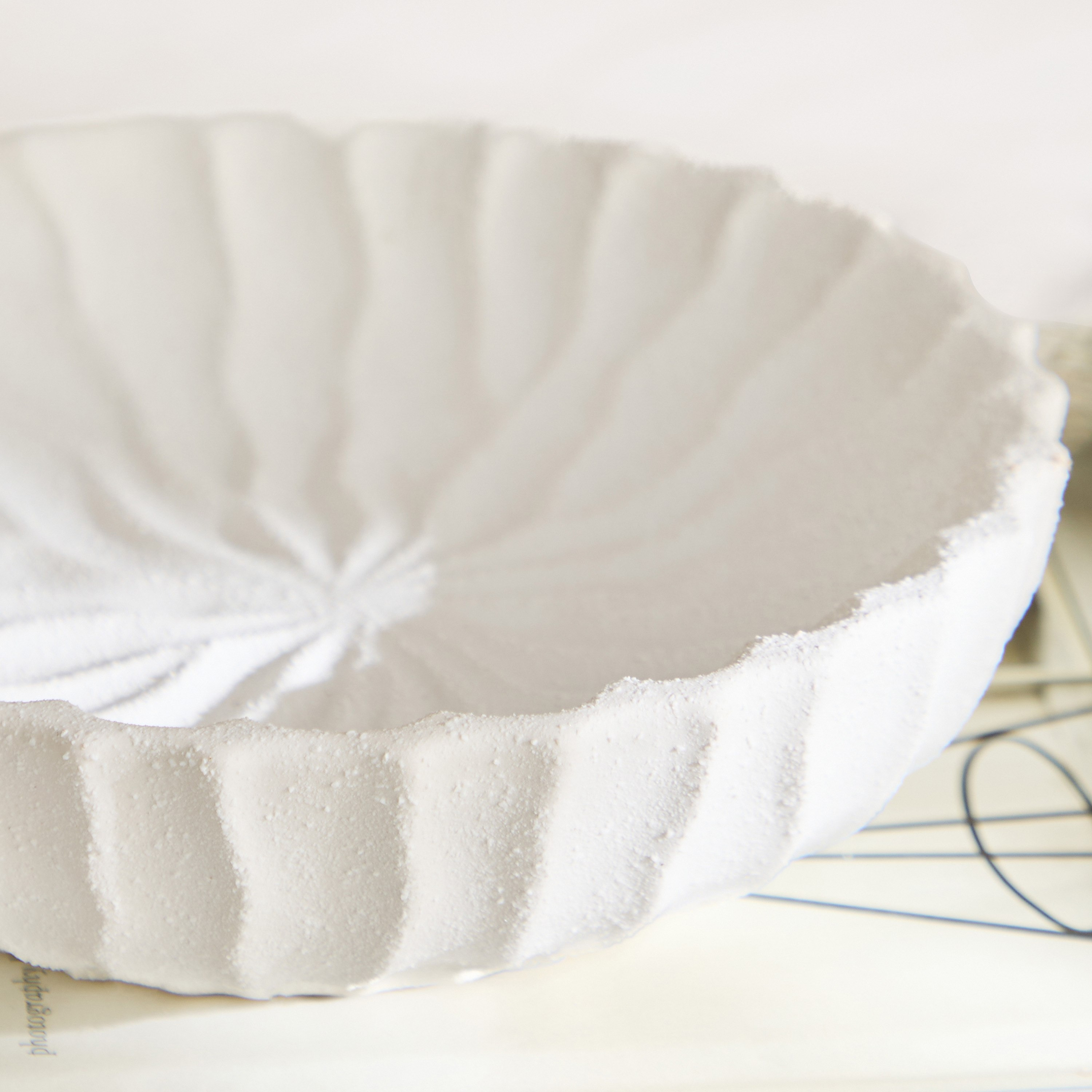 Sansa Roma Ceramic Textured Bowl - 20x20x5.7 cm-hbxdecorandfurnishings-homeaccessories-bowls-image-3