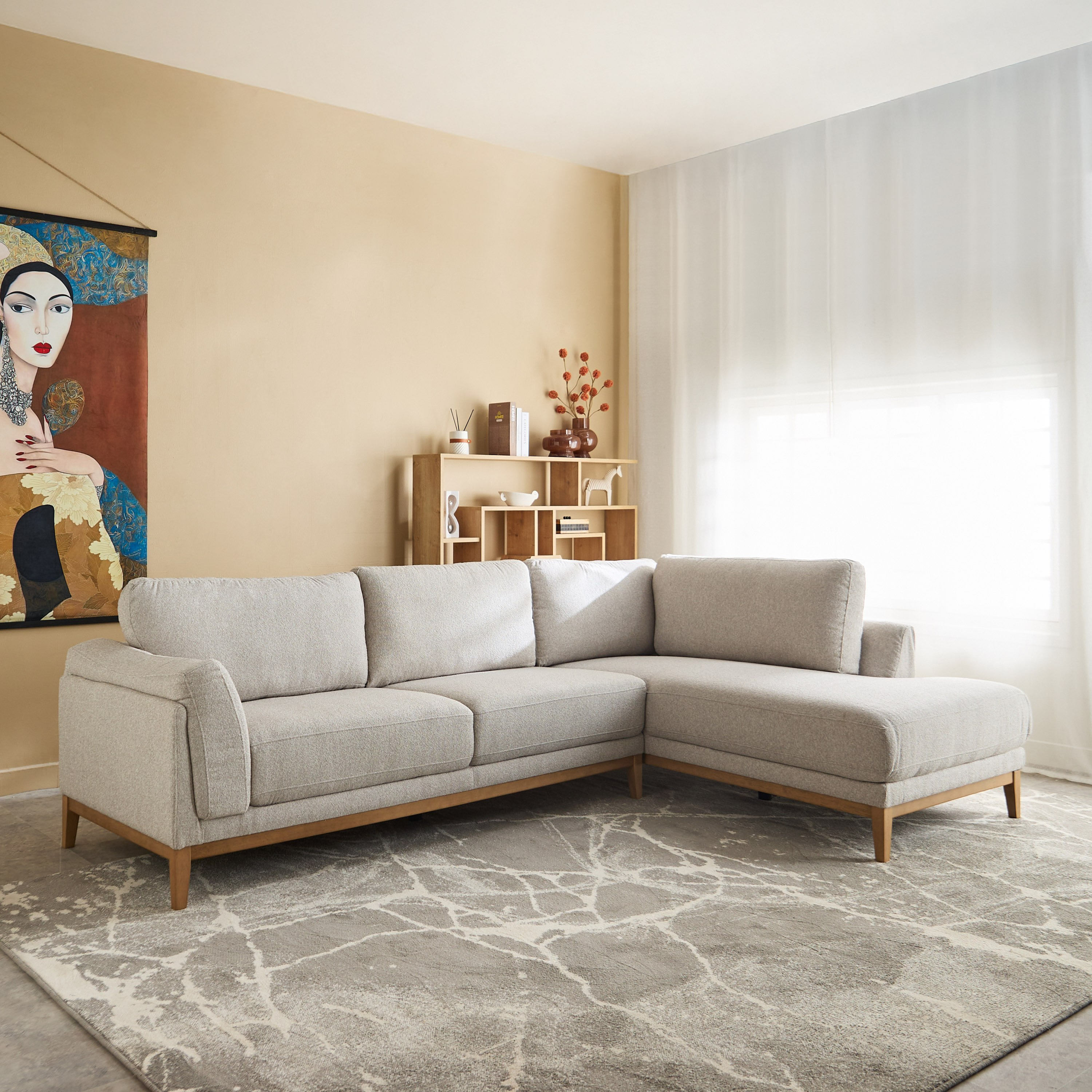 كنبة ركنية يمين قماش 4 مقاعد من هوب-hbxlivingroom-sofasandarmchairs-cornersofas-image-1