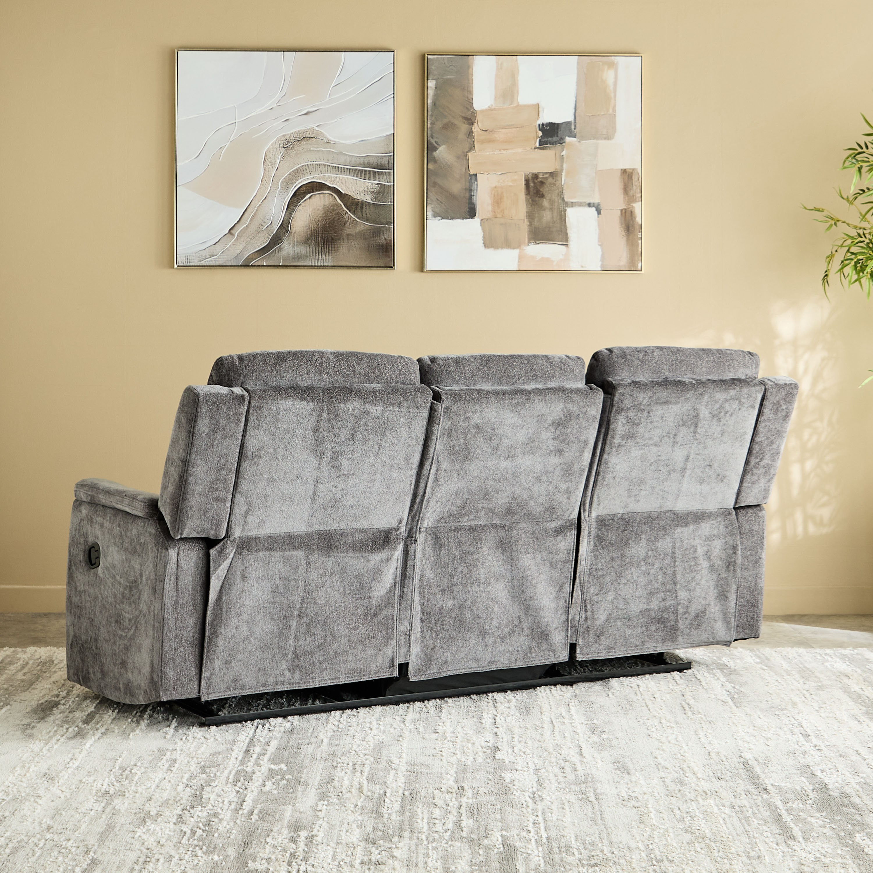 Vatican 3-Seater Fabric Recliner Sofa with Dropdown Table-hbxfurniture-sofasandarmchairs-reclinersofas-image-6