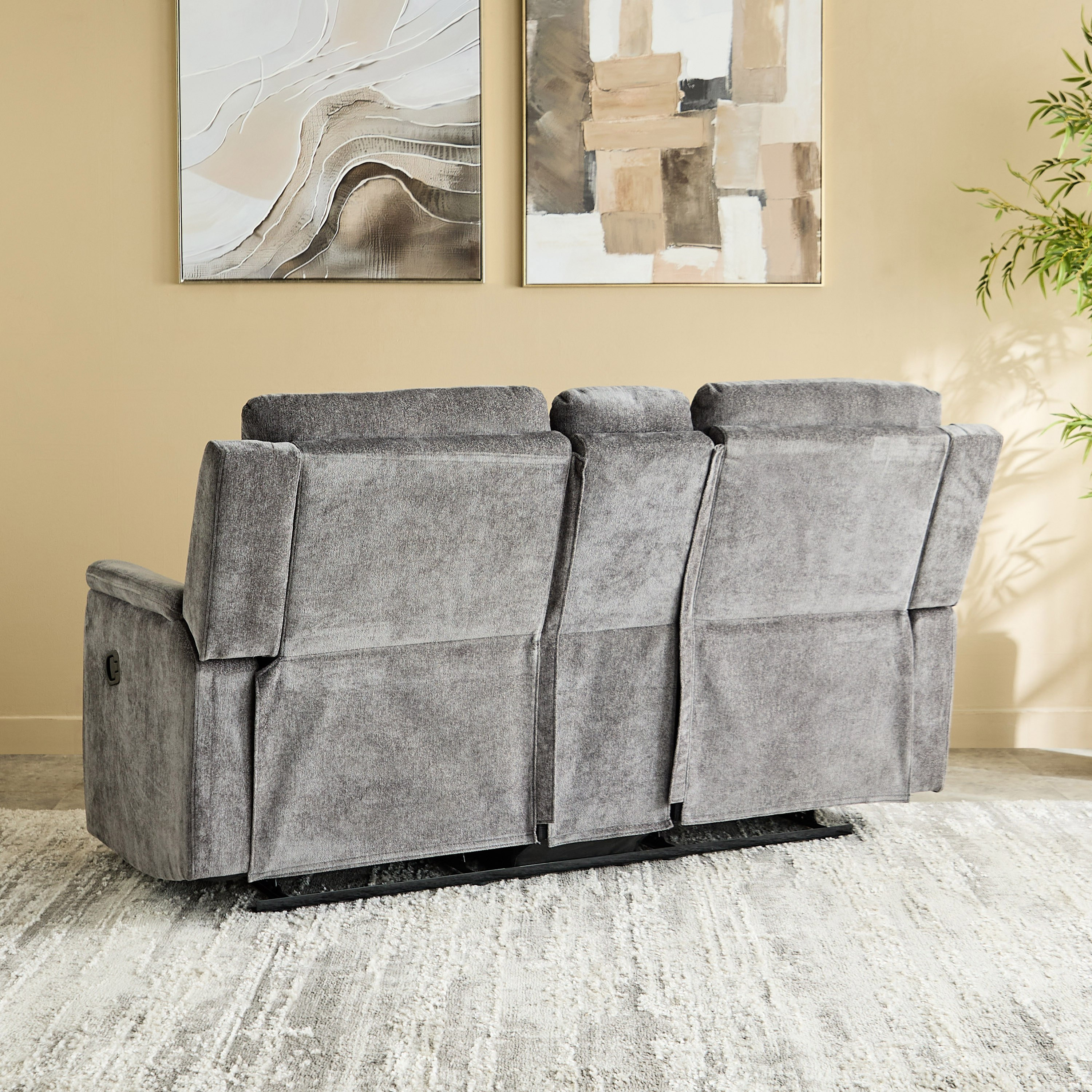 Vatican 2-Seater Fabric Recliner Sofa with Console and Cup Holders-hbxfurniture-sofasandarmchairs-reclinersofas-image-5