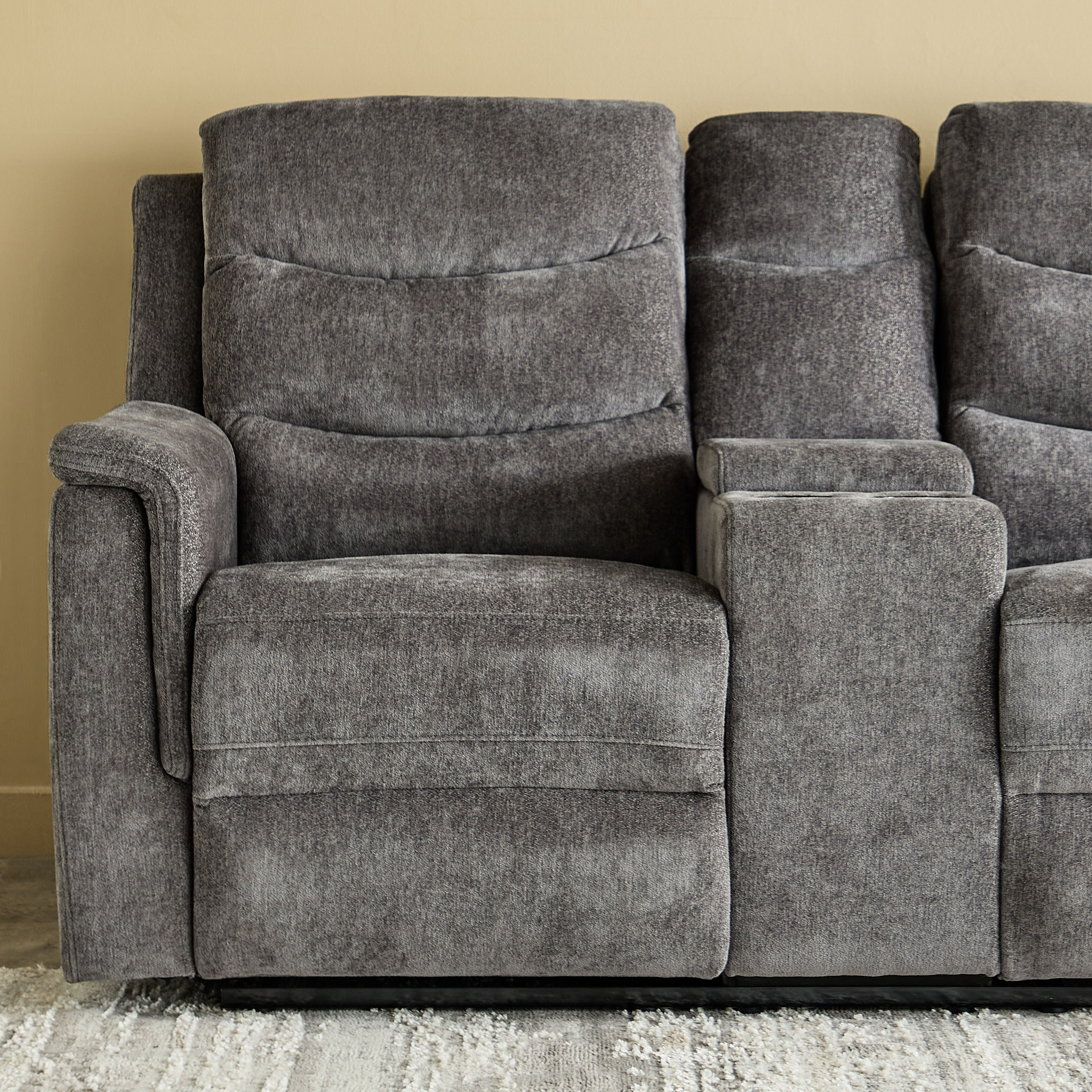Vatican 2-Seater Fabric Recliner Sofa with Console and Cup Holders-hbxfurniture-sofasandarmchairs-reclinersofas-image-6