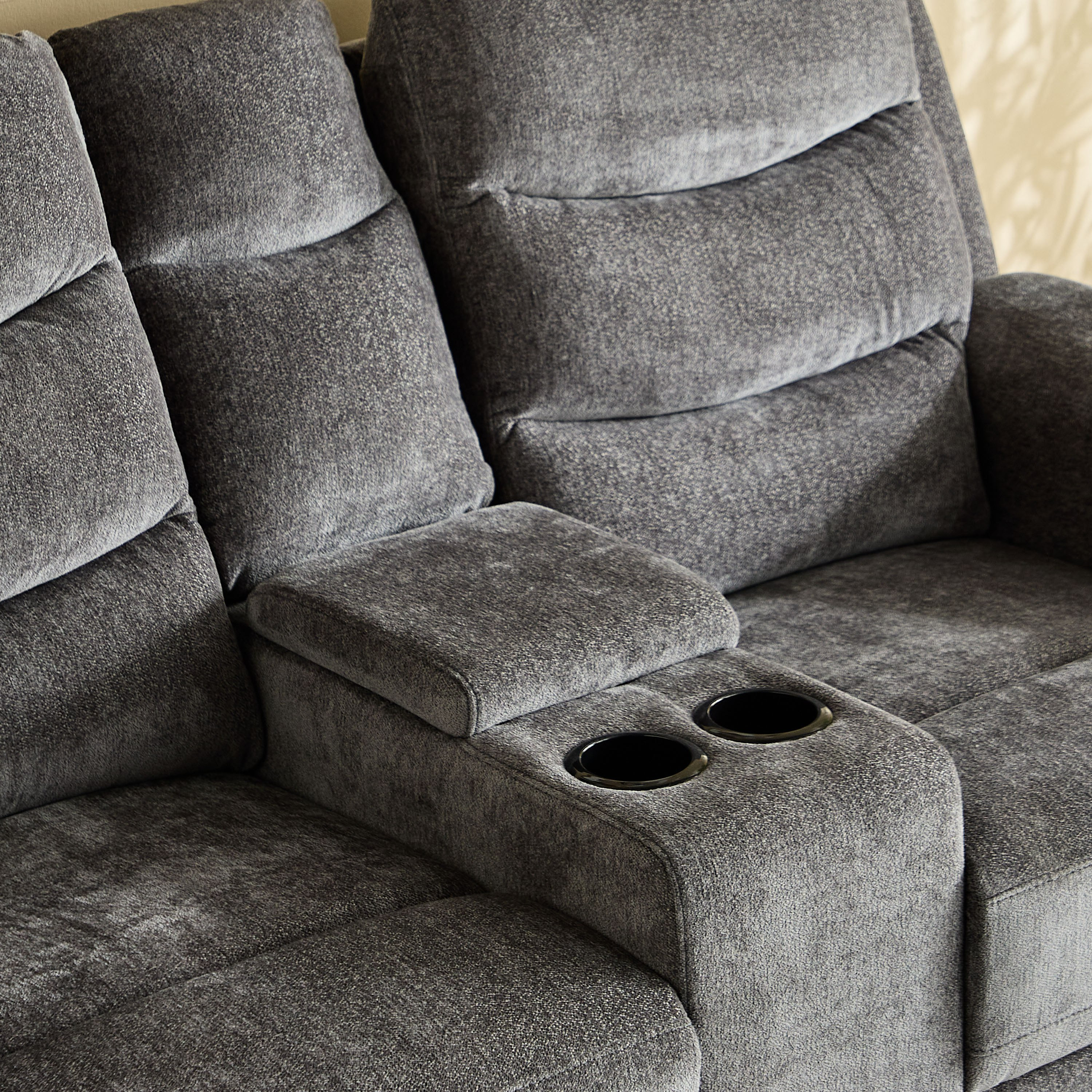 Vatican 2-Seater Fabric Recliner Sofa with Console and Cup Holders-hbxfurniture-sofasandarmchairs-reclinersofas-image-8