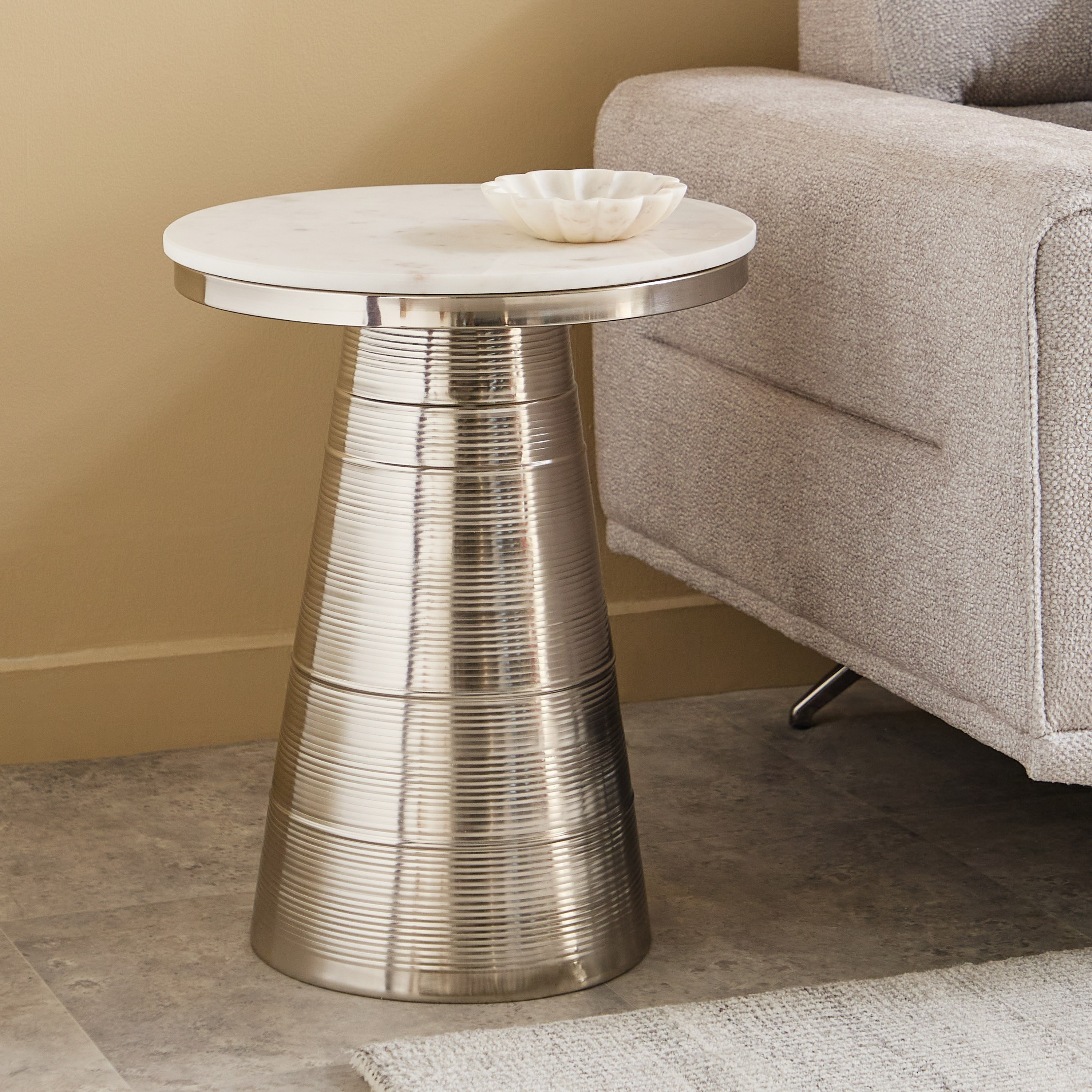 Cavon Eduin Genuine Marble Top End Table-hbxfurniture-livingroom-endtables-image-1