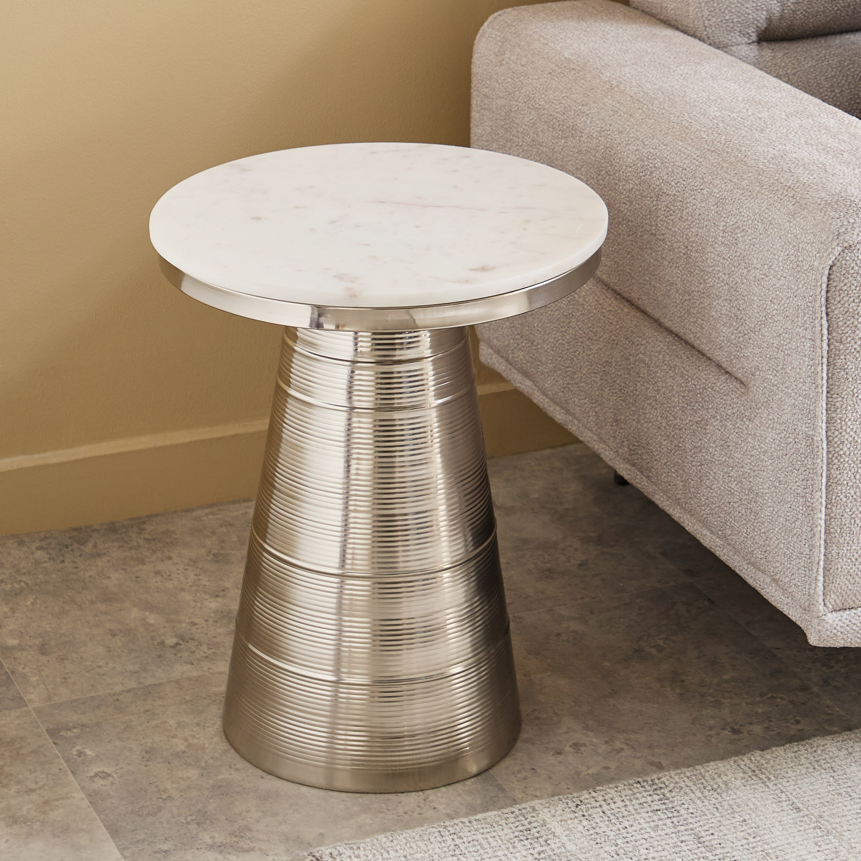 Cavon Eduin Genuine Marble Top End Table-hbxfurniture-livingroom-endtables-image-2