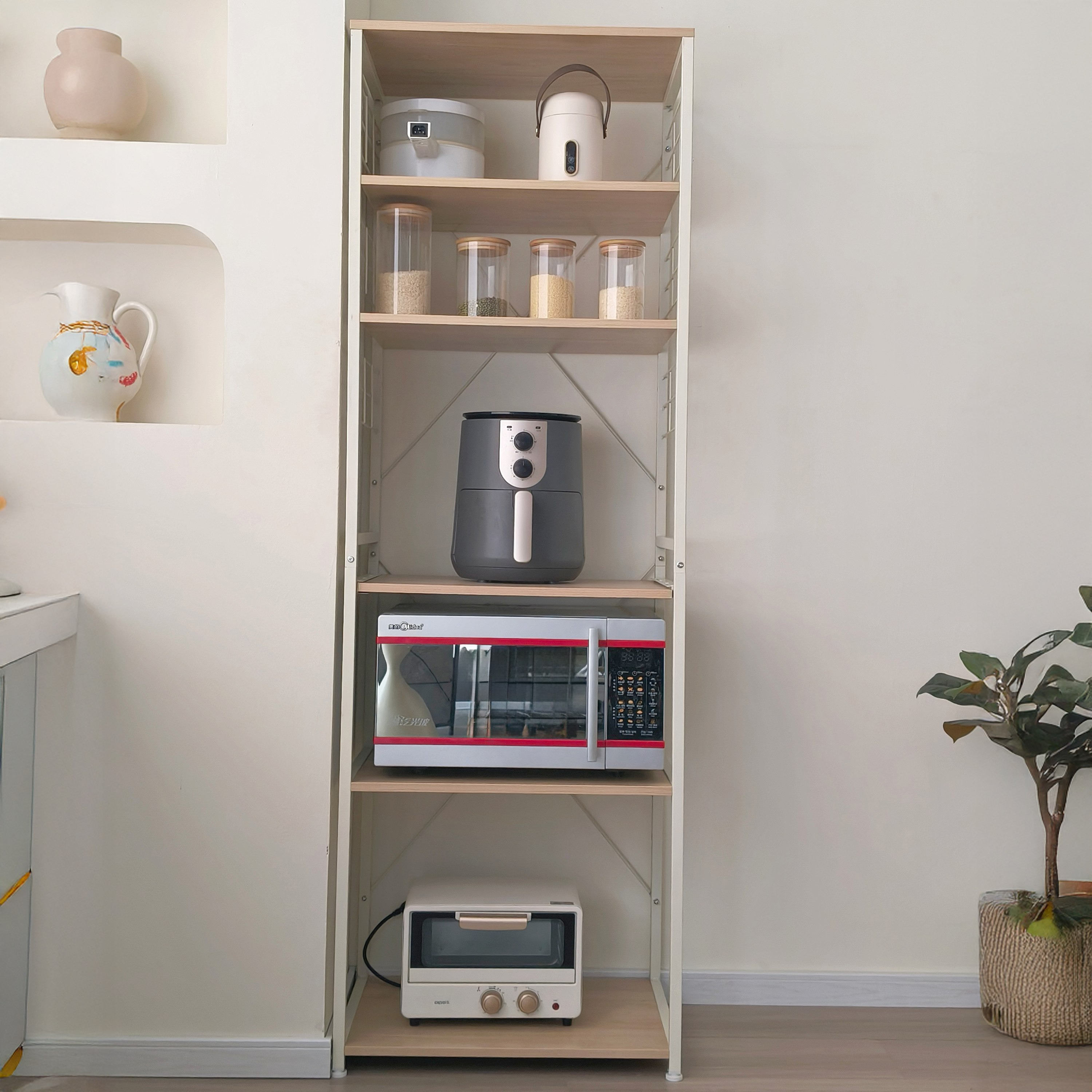 Movo Jazz 5-Tier Multipurpose Storage Microwave Rack-hbxfurniture-office-bookcases-image-2