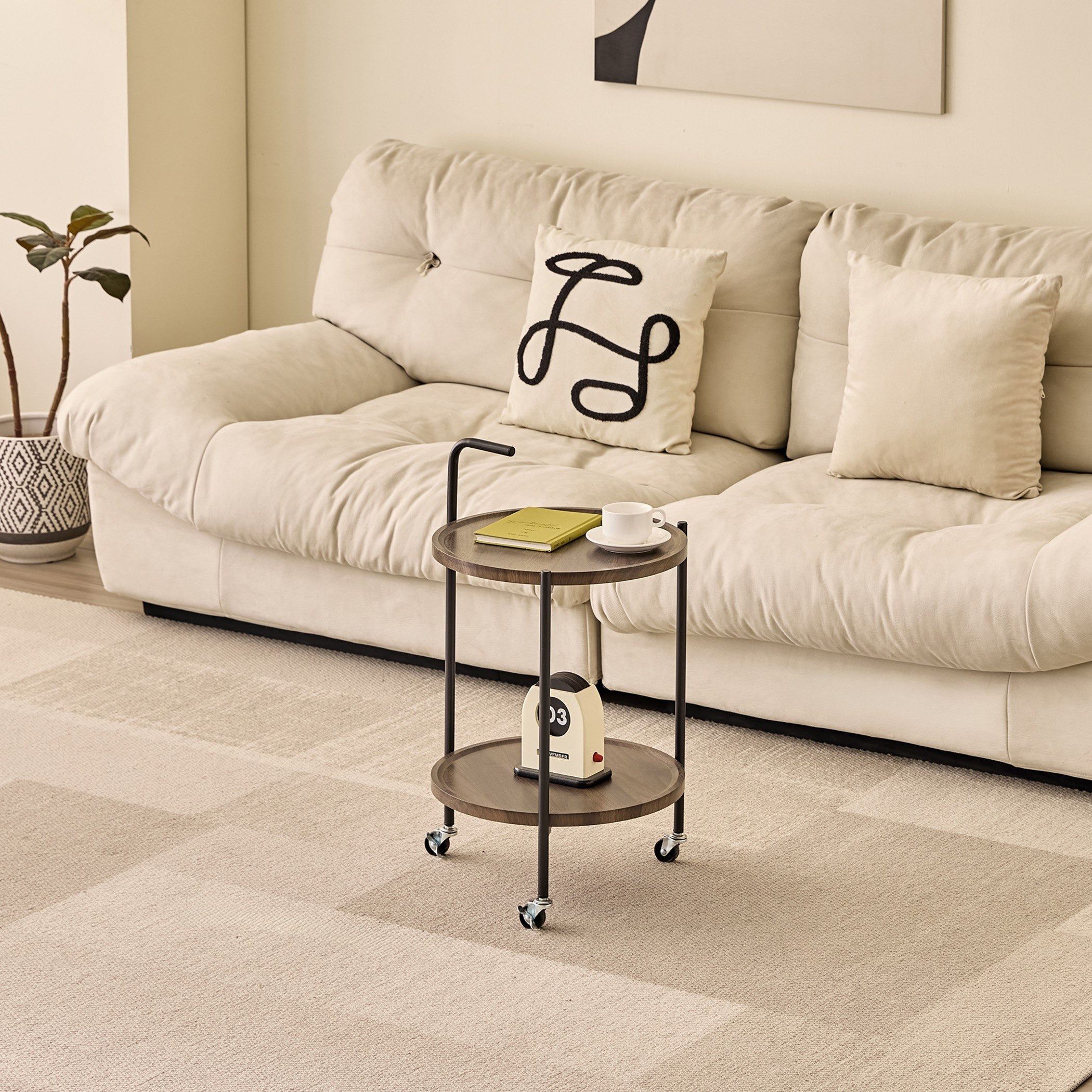 عربة تقديم دائرية بطبقتين من موفو جينا-hbxlivingroom-tablesandstands-servingtrolleys-image-1