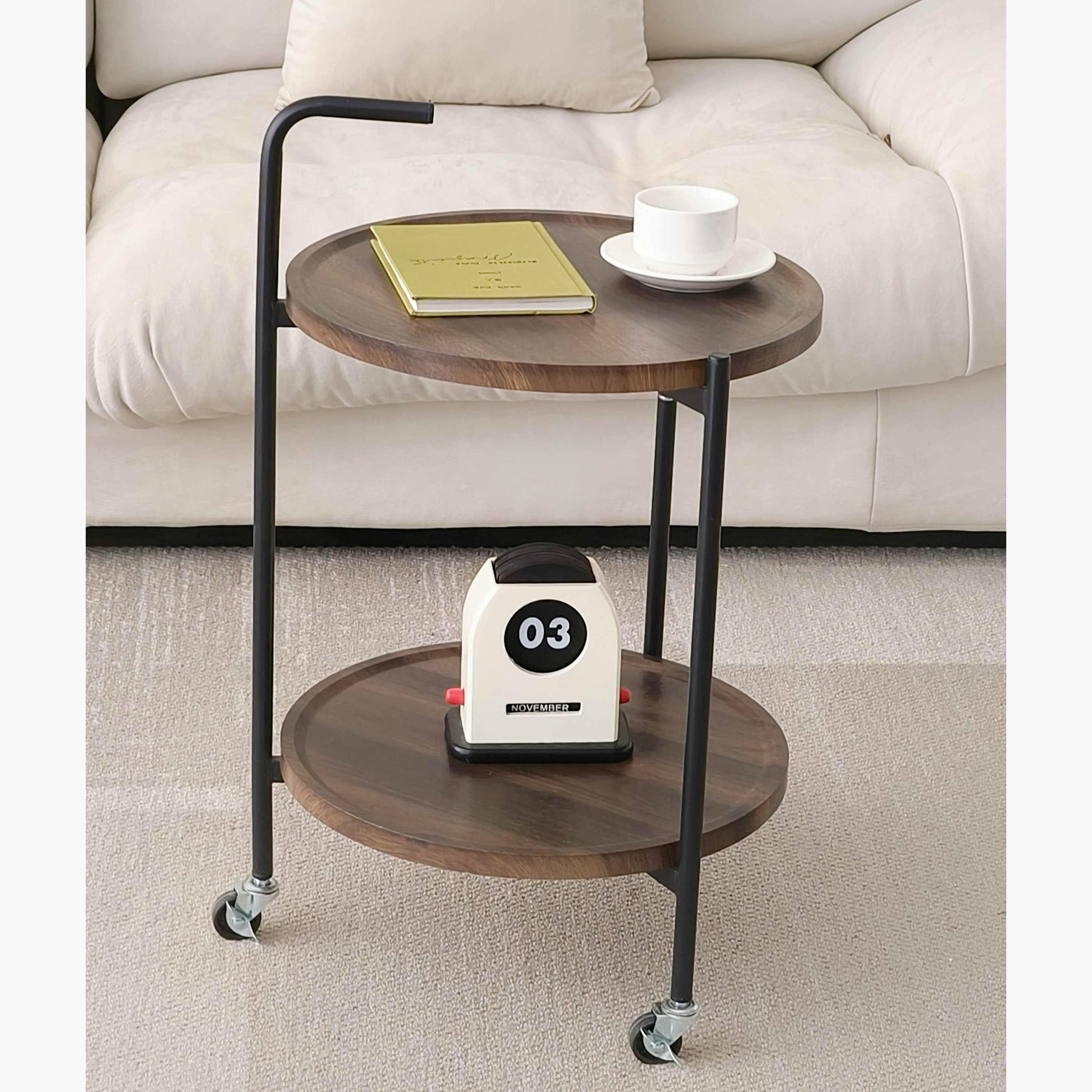 عربة تقديم دائرية بطبقتين من موفو جينا-hbxlivingroom-tablesandstands-servingtrolleys-image-2