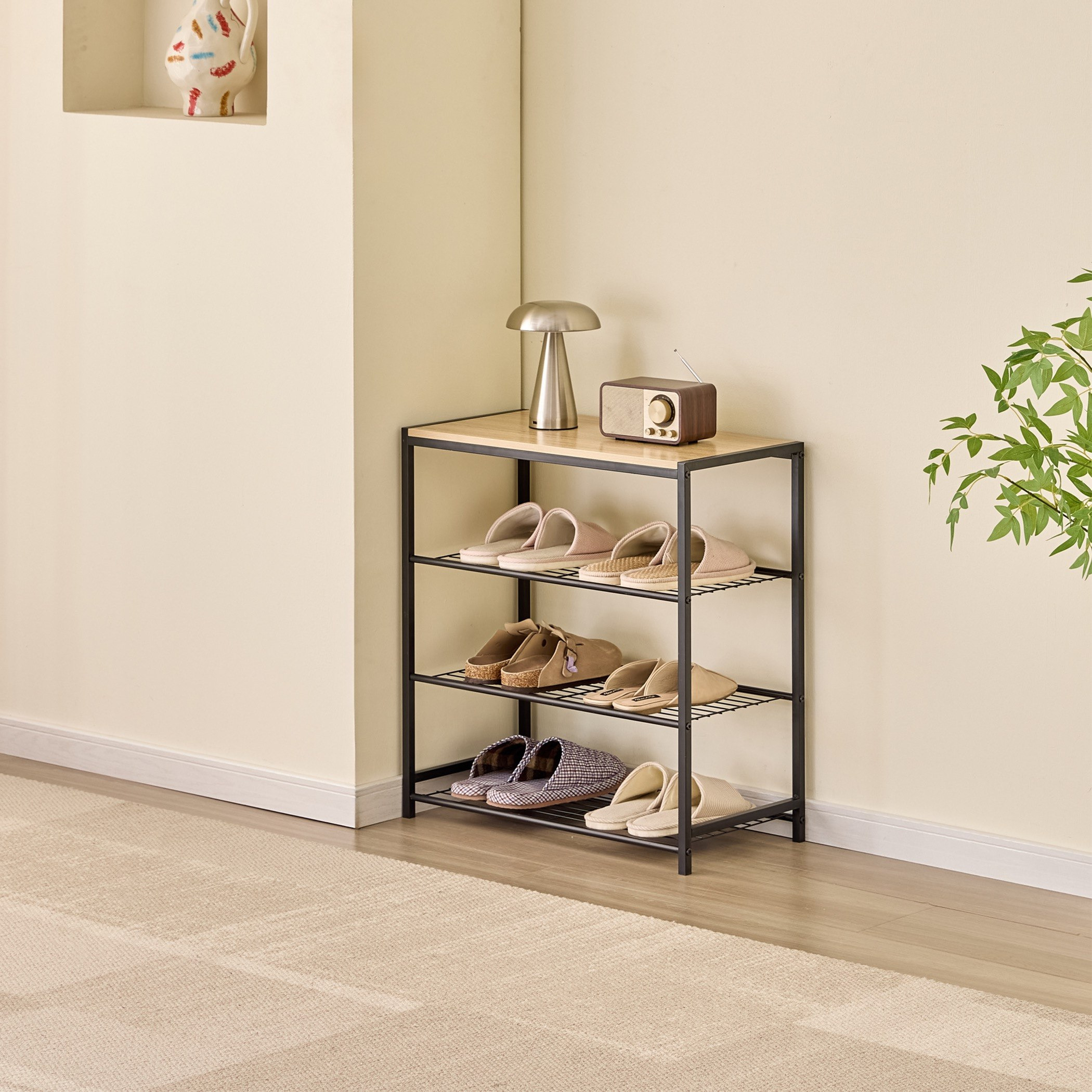 رف متعدد الاستخدامات 4 طبقات من موفو نينا-hbxbedroom-shoecabinetsandracks-image-1