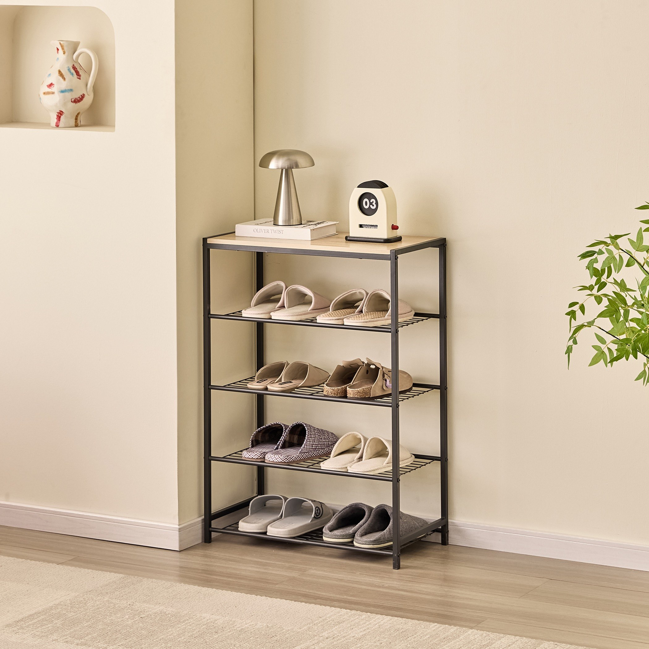 منظم أحذية 5 طوابق من موفو نينا-hbxbedroom-shoecabinetsandracks-image-1