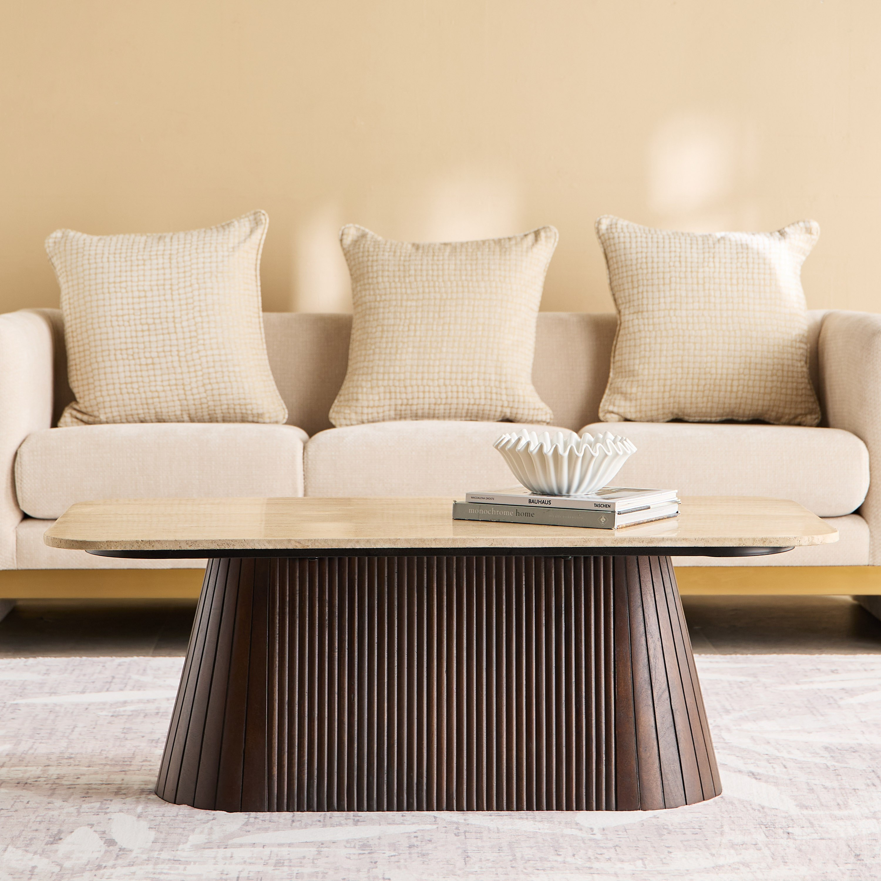 Cavon Ribella Genuine Travertine Top Coffee Table with Solid Wood Base-PROMO_HB_UAE_HBX10_250526-image-2