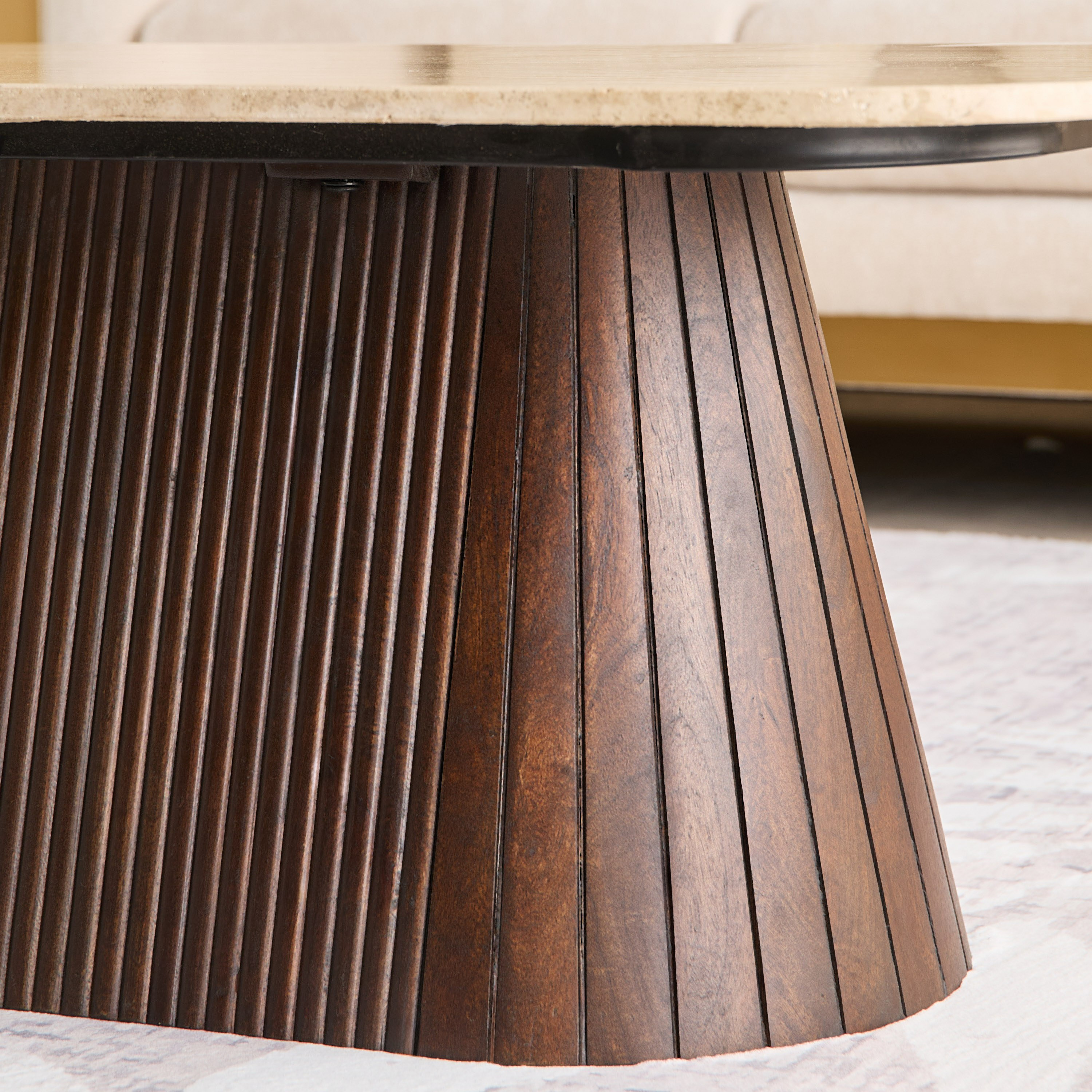 Cavon Ribella Genuine Travertine Top Coffee Table with Solid Wood Base-PROMO_HB_UAE_HBX10_250526-image-4