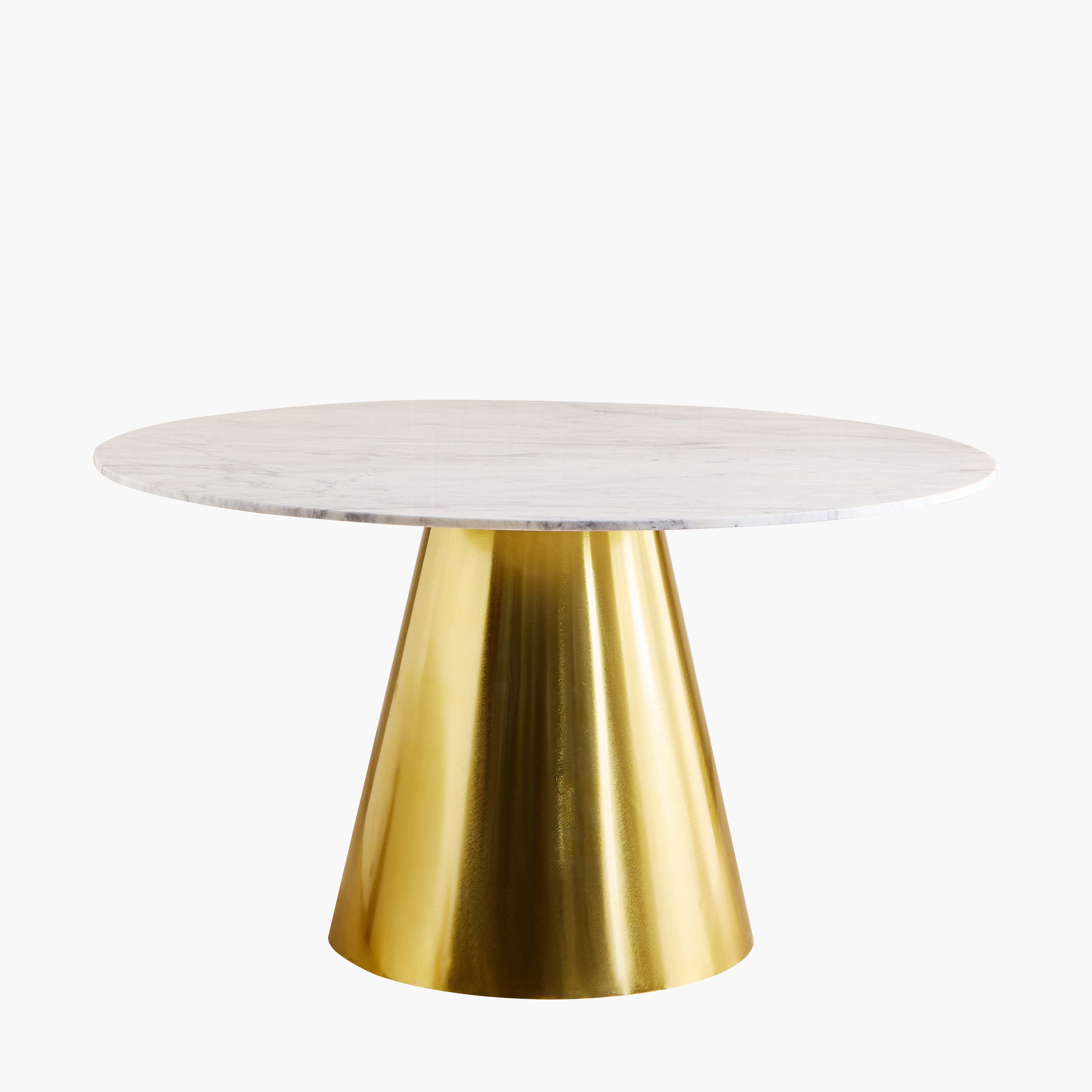 Cone 6-Seater Round Genuine Marble Top Dining Table-hbxdiningroom-diningtablesandsets-diningtables-sixseater-image-7