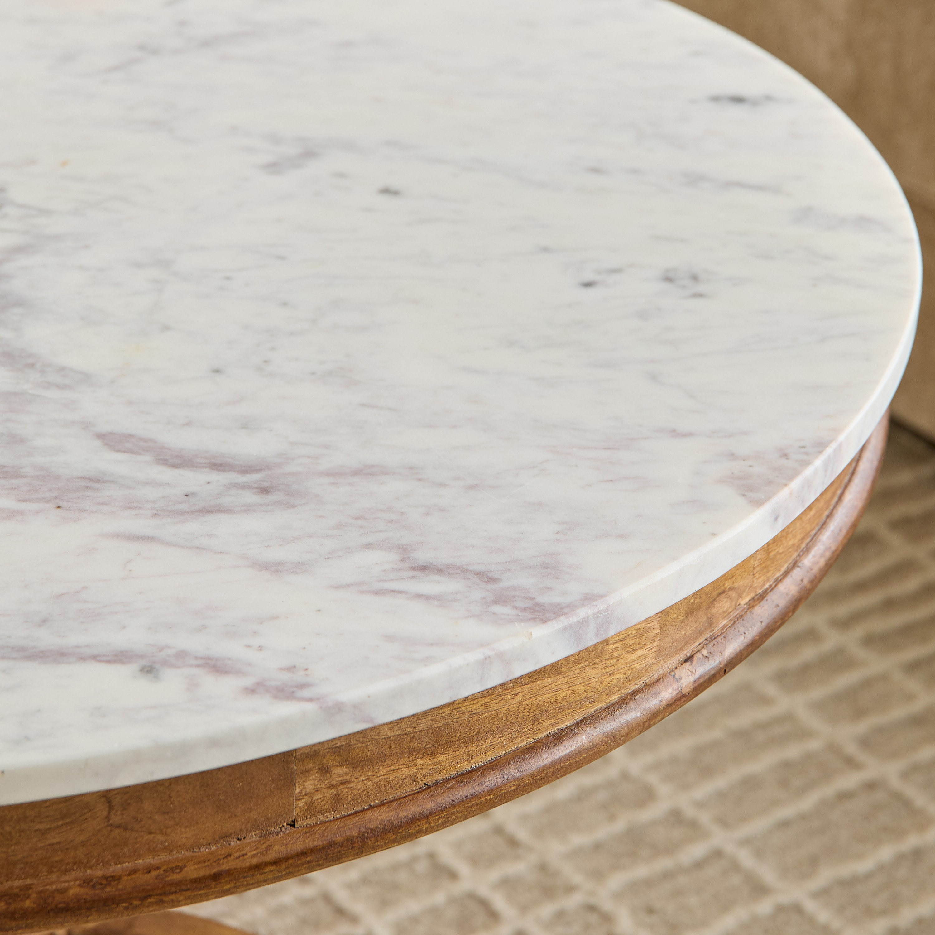 Degas Round Genuine Marble Top Coffee Table with Solid Wood Base-PROMO_HB_UAE_HBX10_250526-image-3