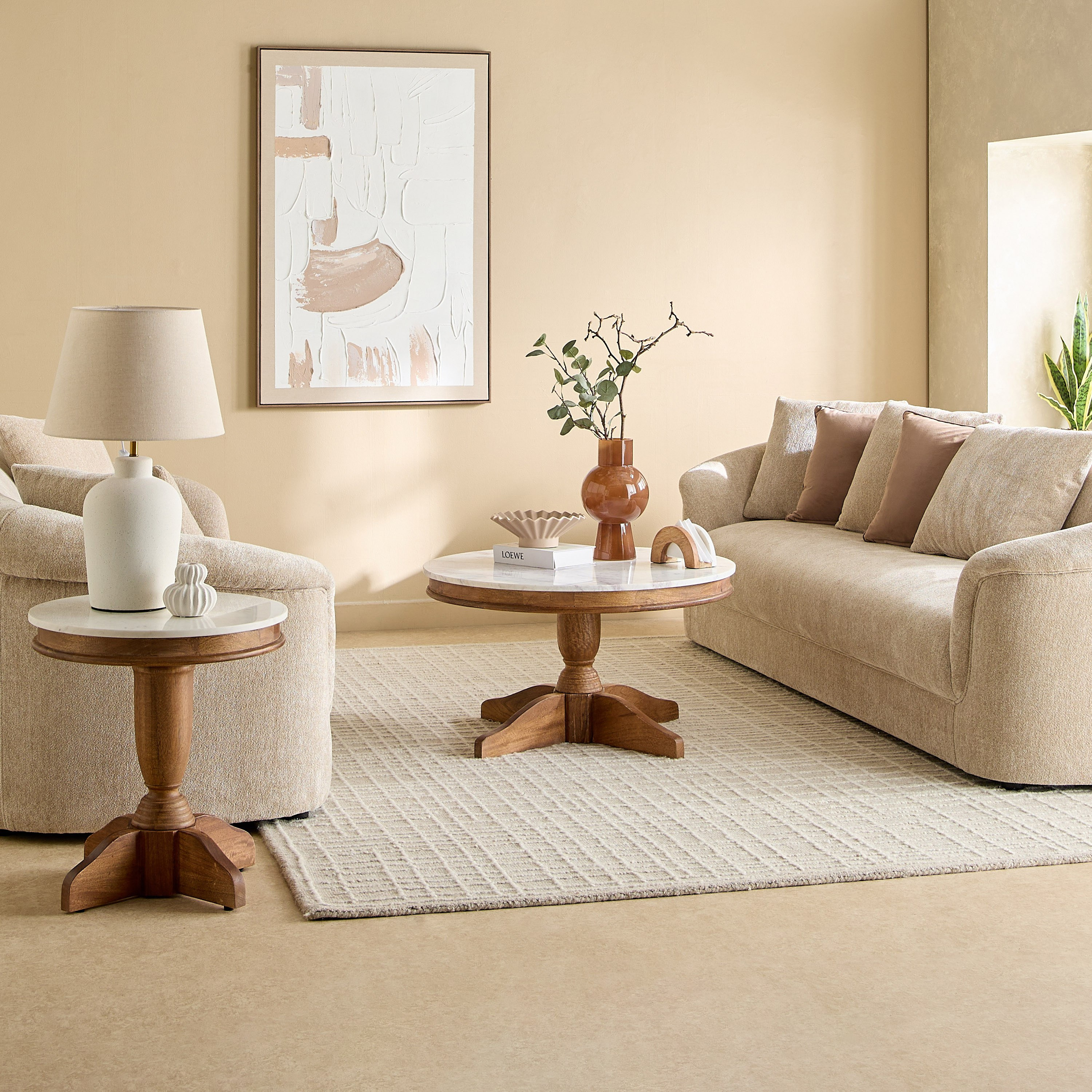 طاولة جانبية مستديرة بسطح رخام طبيعي وقاعدة خشب صلب من ديجاس-hbxfurniture-livingroom-endtables-image-5