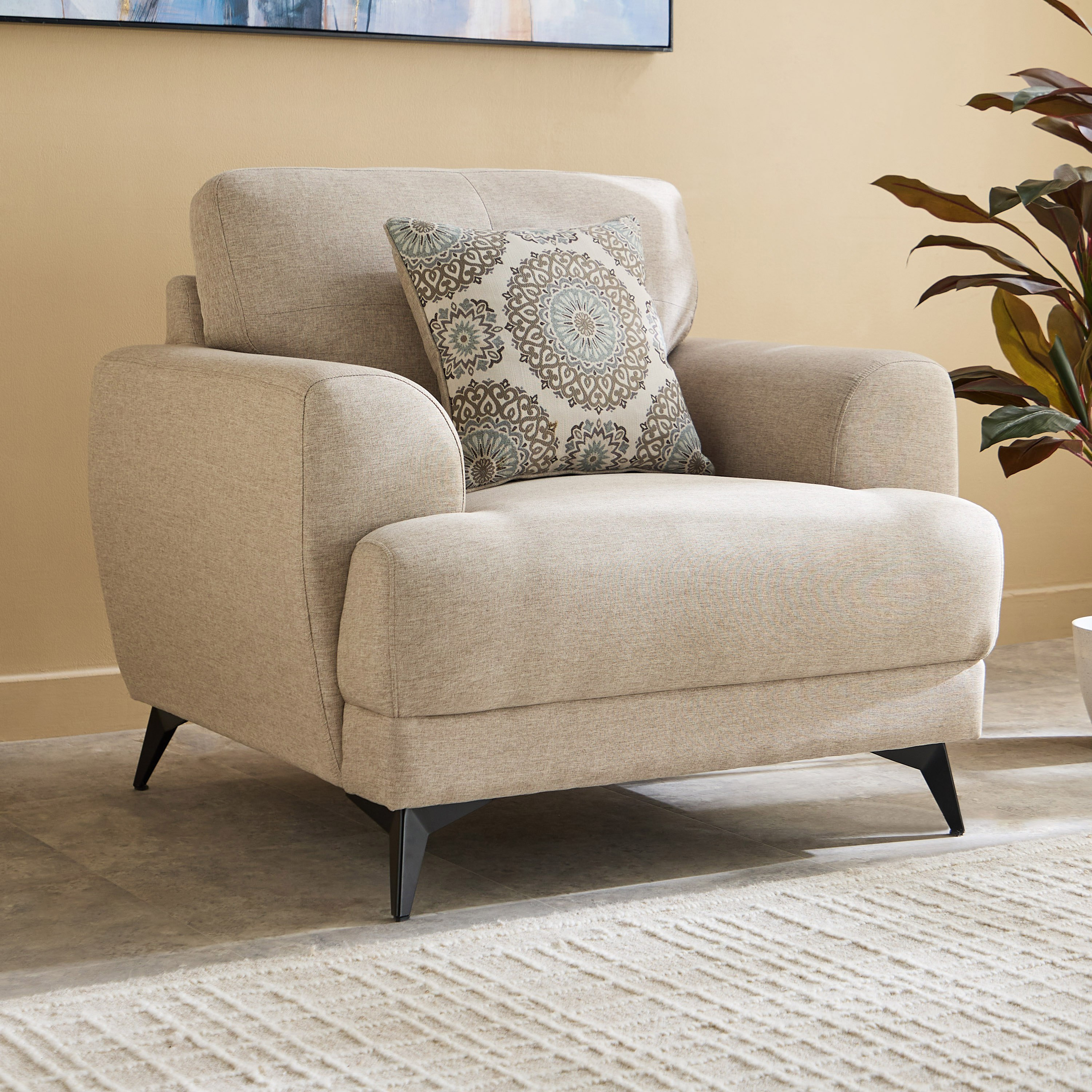 Estella Armchair Sofa with Cushion-hbxlivingroom-sofasandarmchairs-sofas-image-1