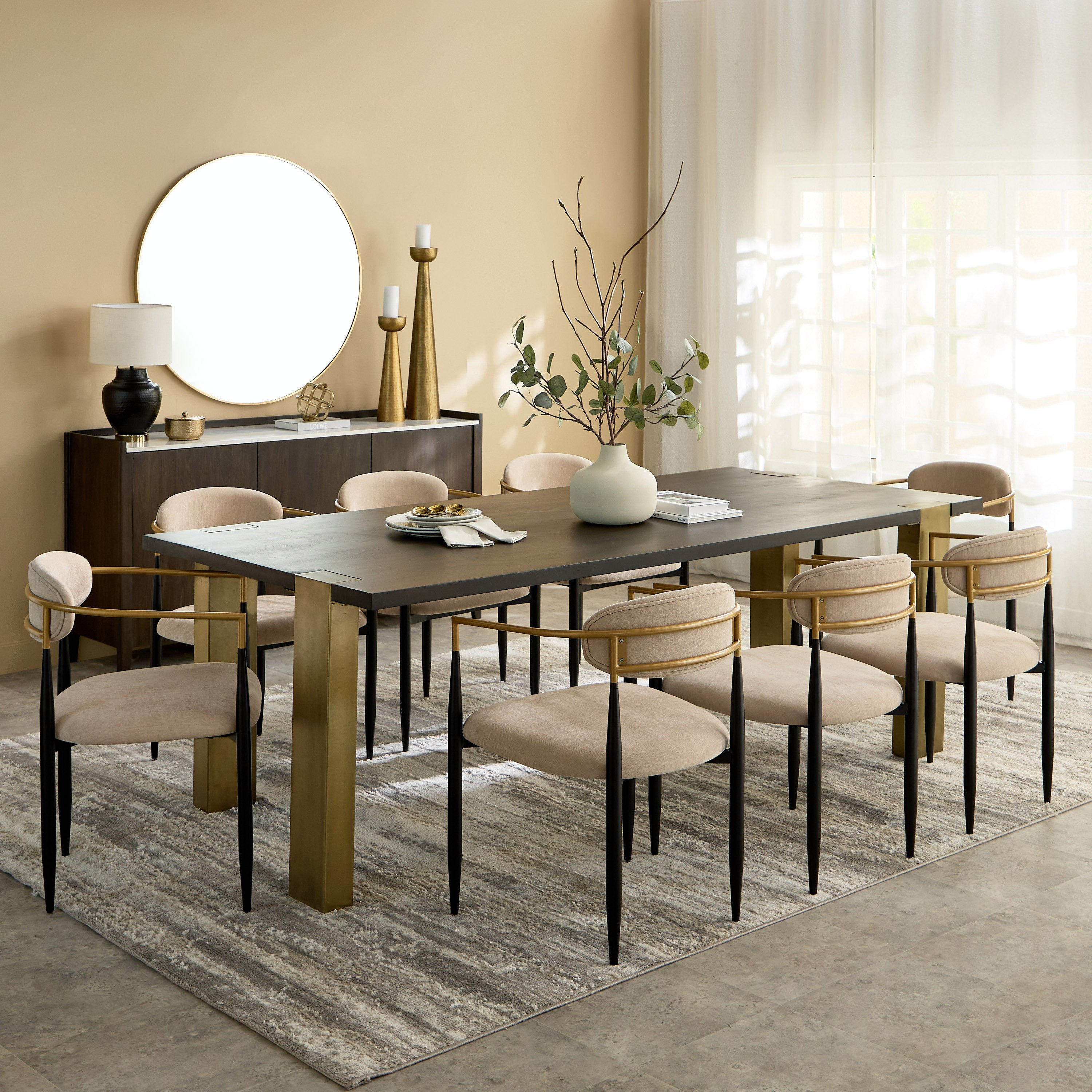طاولة سفرة لـ8 مقاعد بسطح من الخشب الصلب - بلاكس من فيندرا -hbxfurniture-diningroom-diningtables-eightseater-image-6