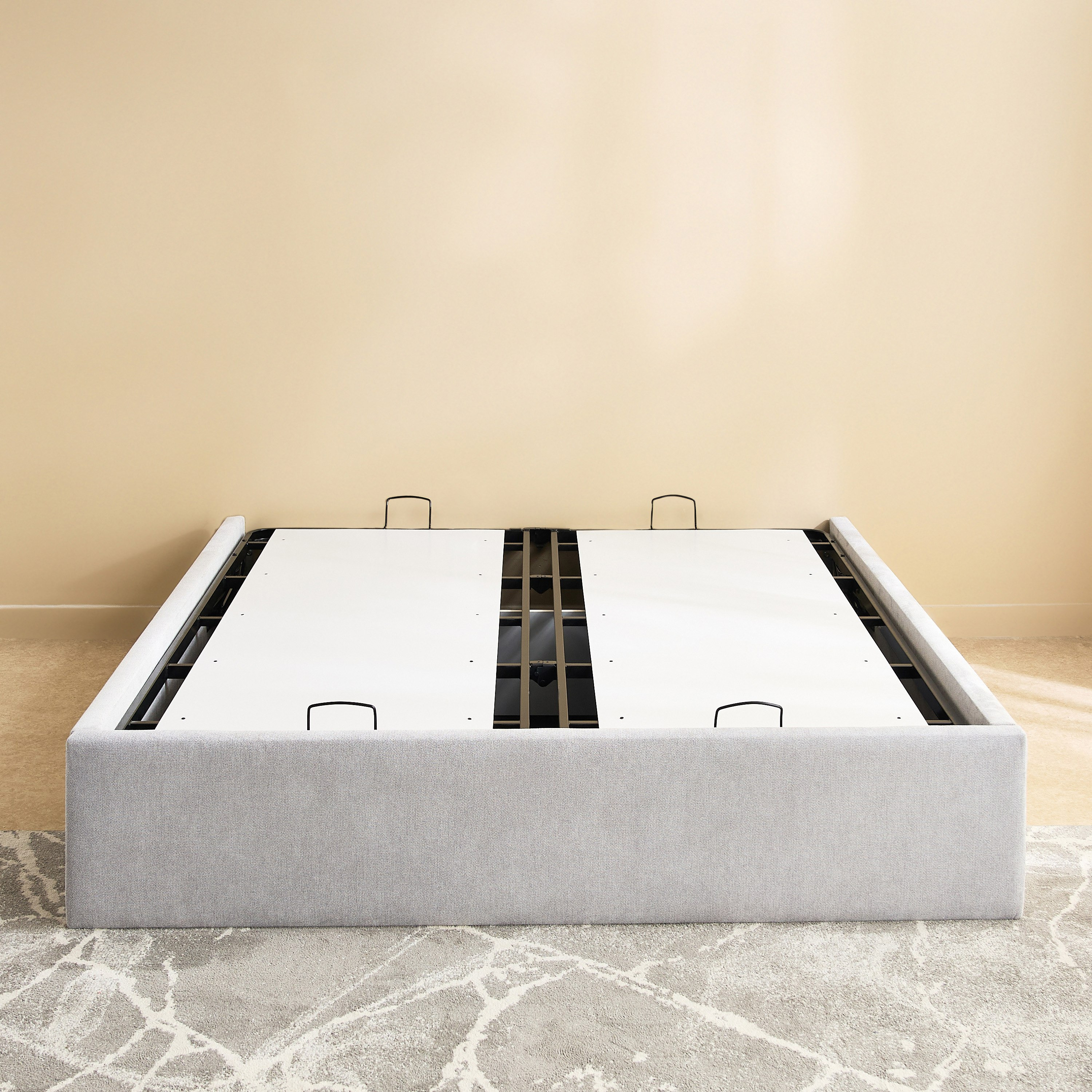 Hampton Upholstered Hydraulic Storage Queen Bed Base - 160x200 cm-hbxbedroom-bedsandbedsets-beds-queen-image-2