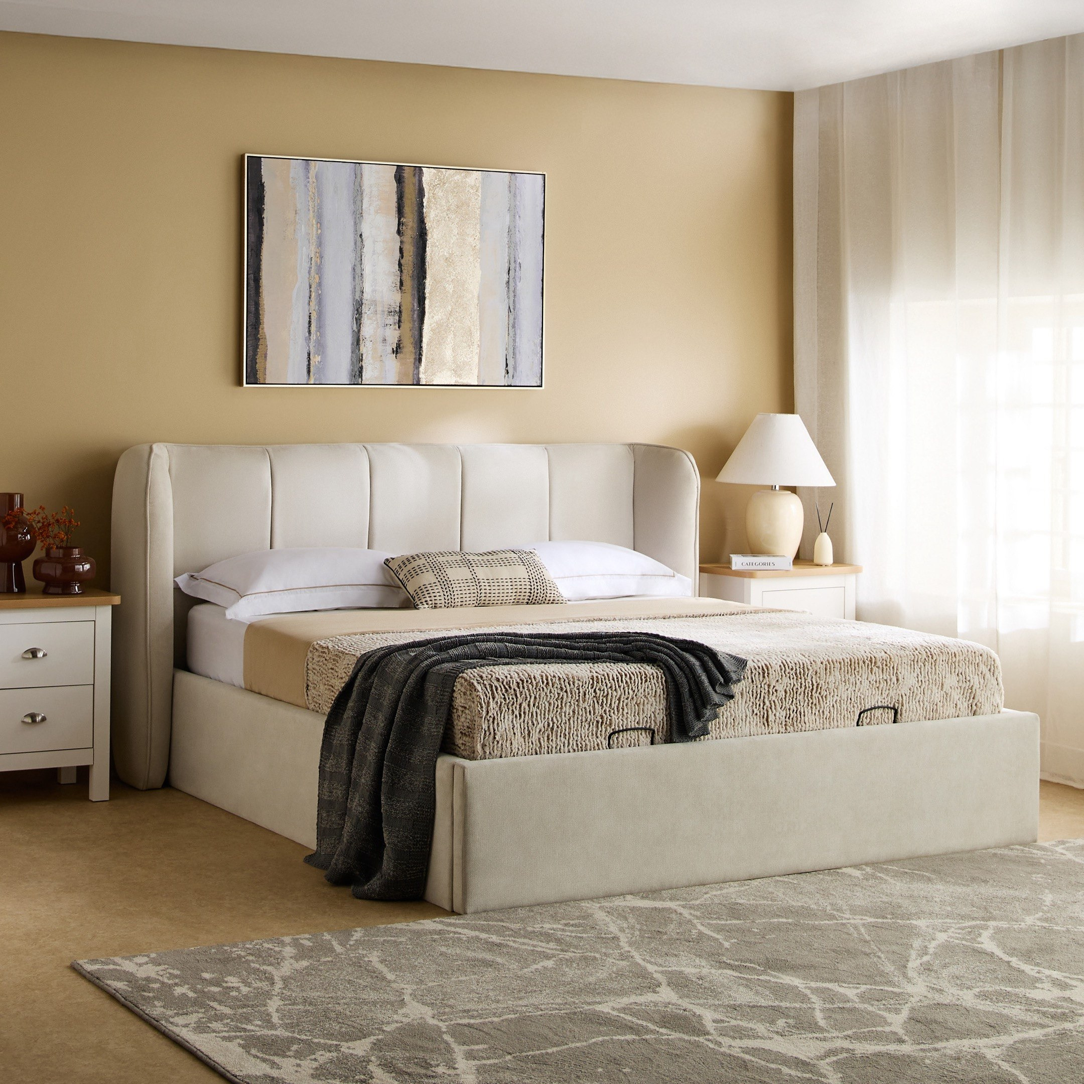 Hampton Upholstered Hydraulic Storage King Bed Base - 180x200 cm-PROMO_HB_UAE_HBX10_250526-image-8
