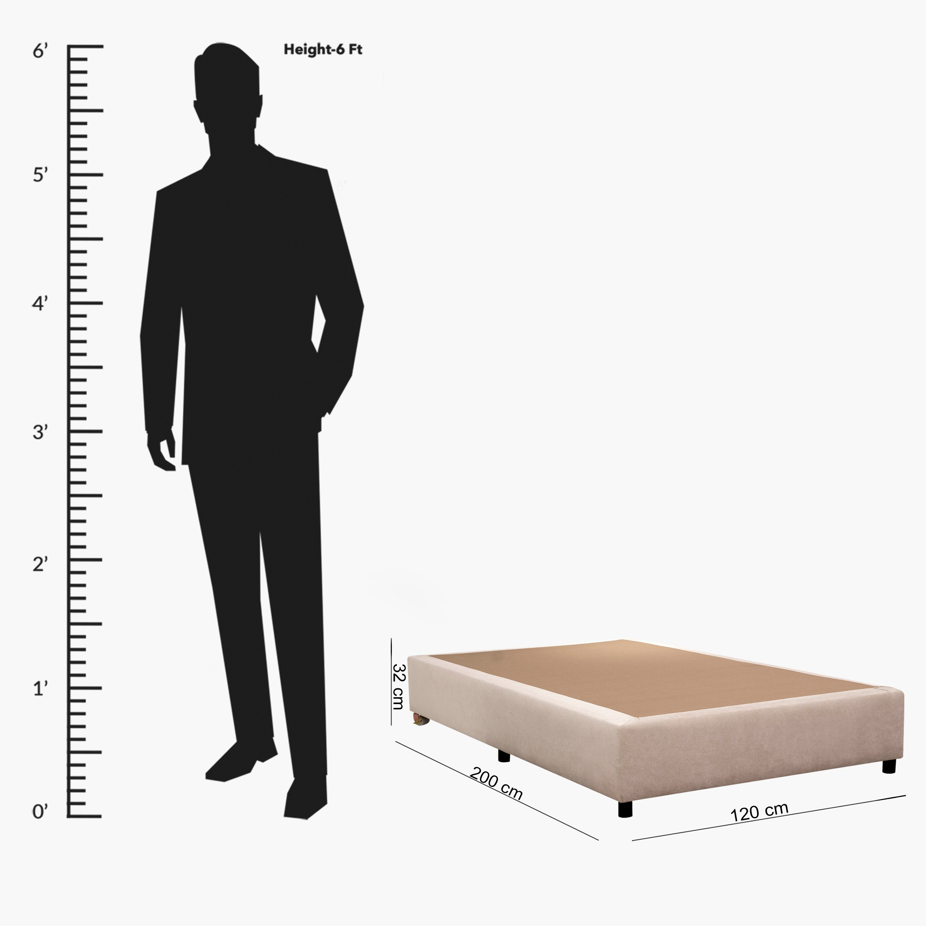Meadow Upholstered Twin Bed Base - 120x200 cm-hbxbedroom-bedsandbedsets-upholsteredbeds-twin-image-4