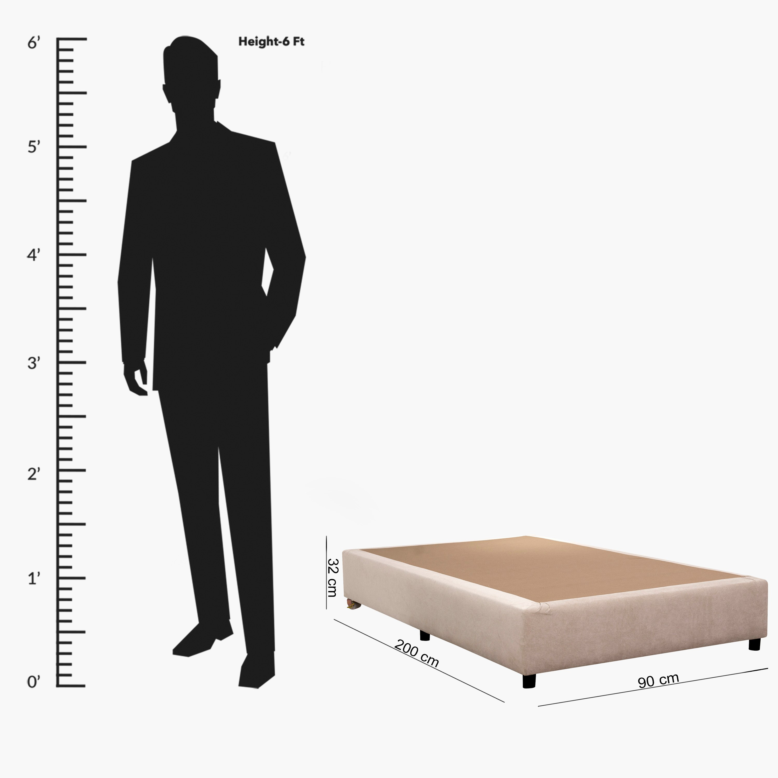 Meadow Upholstered Single Bed Base - 90x200 cm-hbxkidsandyouth-bedsandbedsets-beds-single-image-4