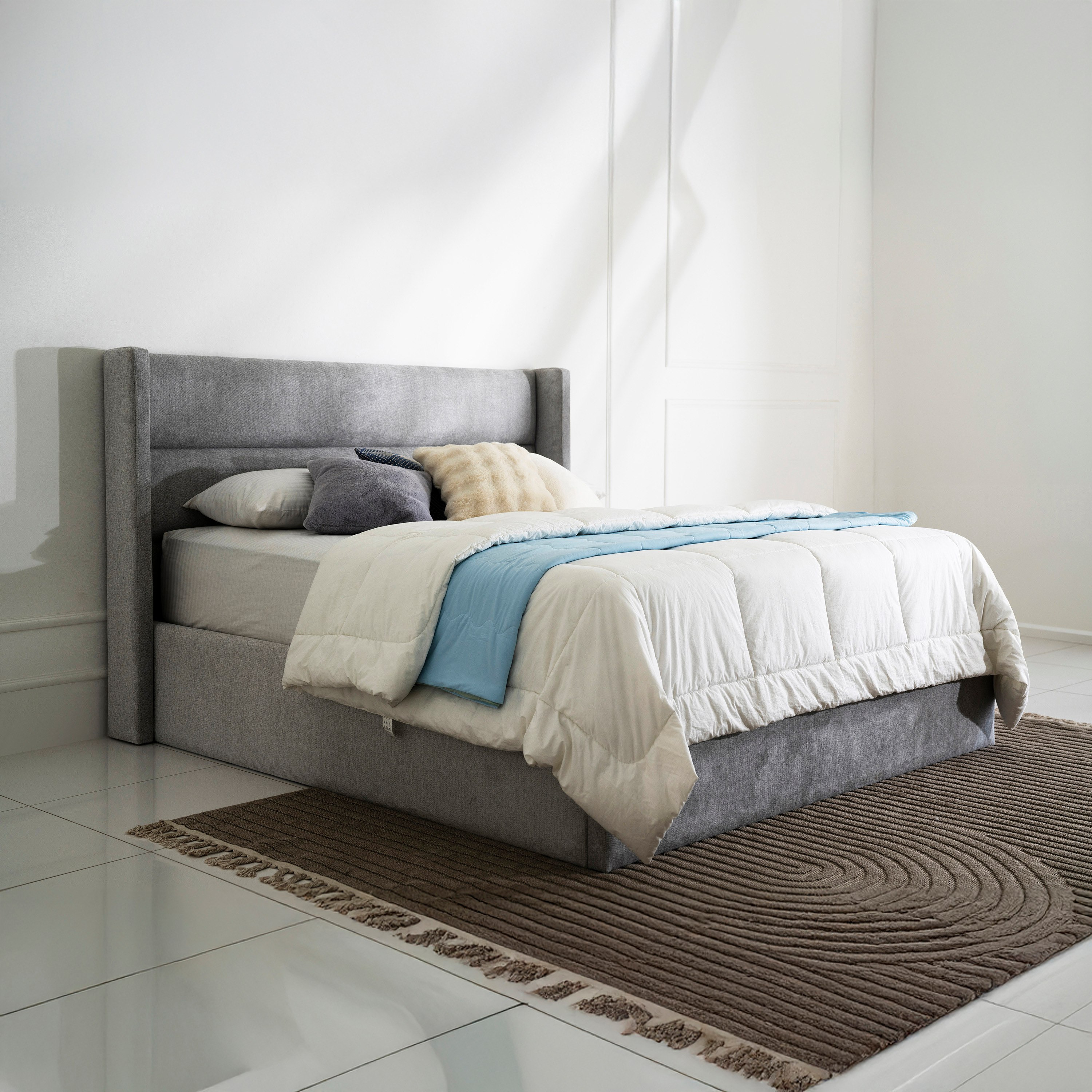 Hampton Alena Upholstered Queen Headboard - 160x200 cm-hbxbedroom-bedsandbedsets-beds-queen-image-4