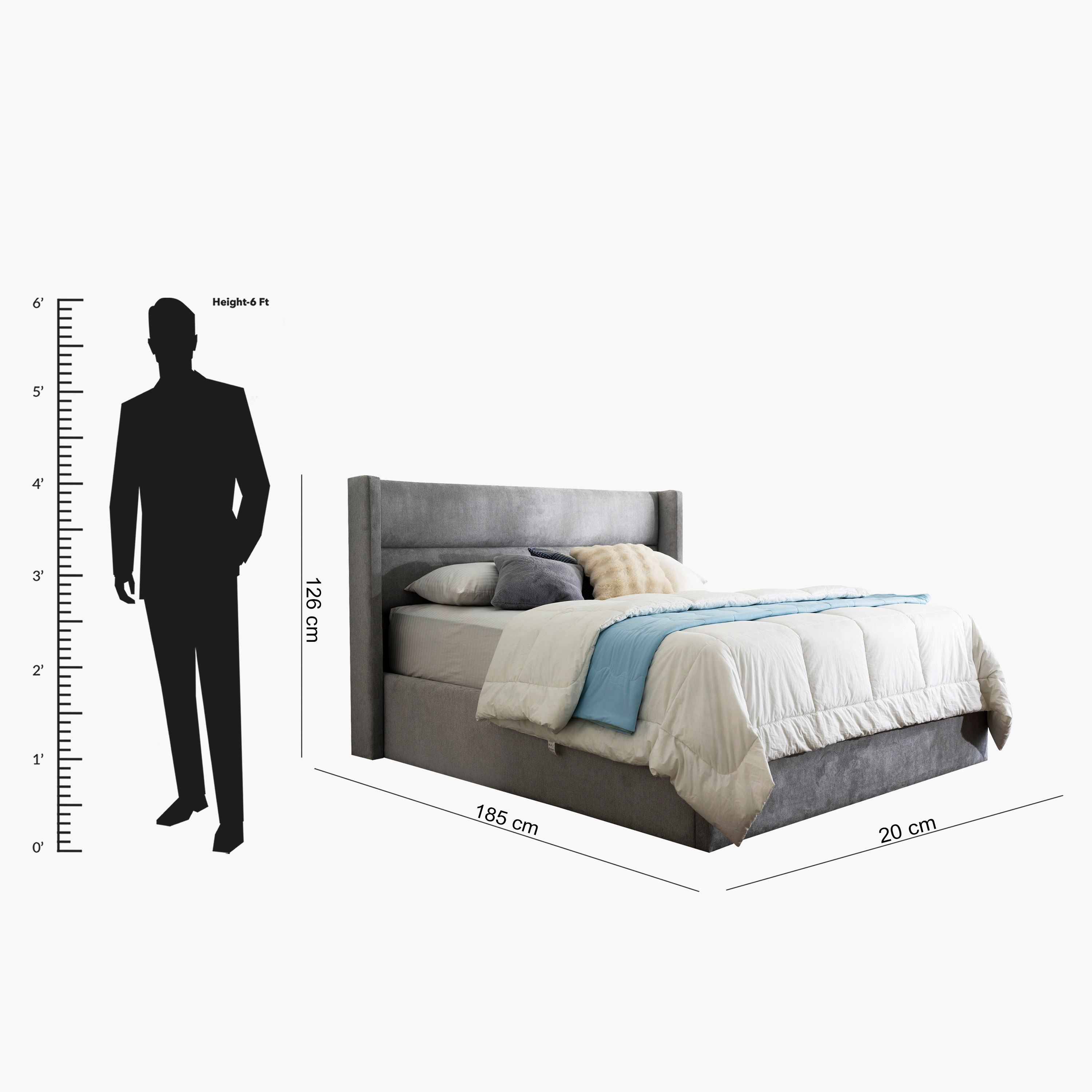 Hampton Alena Upholstered Queen Headboard - 160x200 cm-hbxbedroom-bedsandbedsets-beds-queen-image-5
