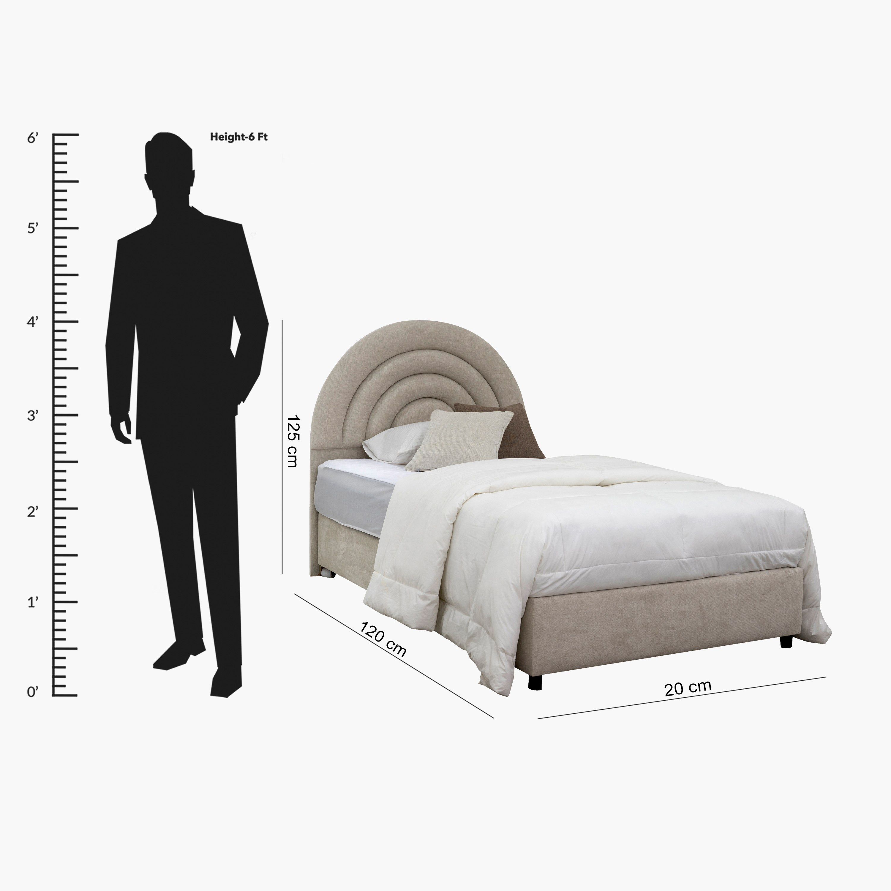 Meadow Crescent Upholstered Twin Headboard - 120x200 cm-hbxbedroom-bedsandbedsets-upholsteredbeds-twin-image-5