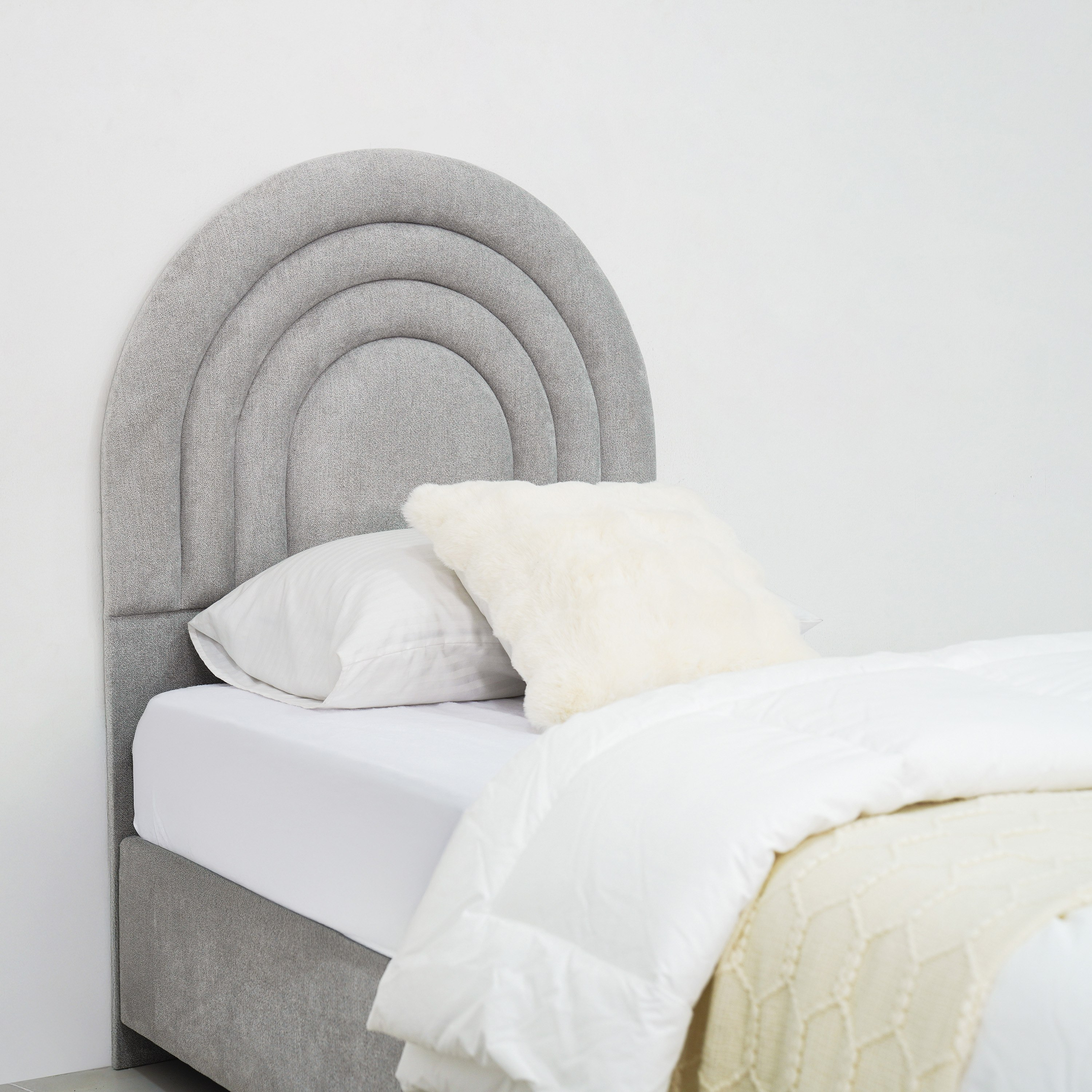 Meadow Crescent Upholstered Single Headboard - 90x200 cm-hbxkidsandyouth-bedsandbedsets-beds-single-image-1