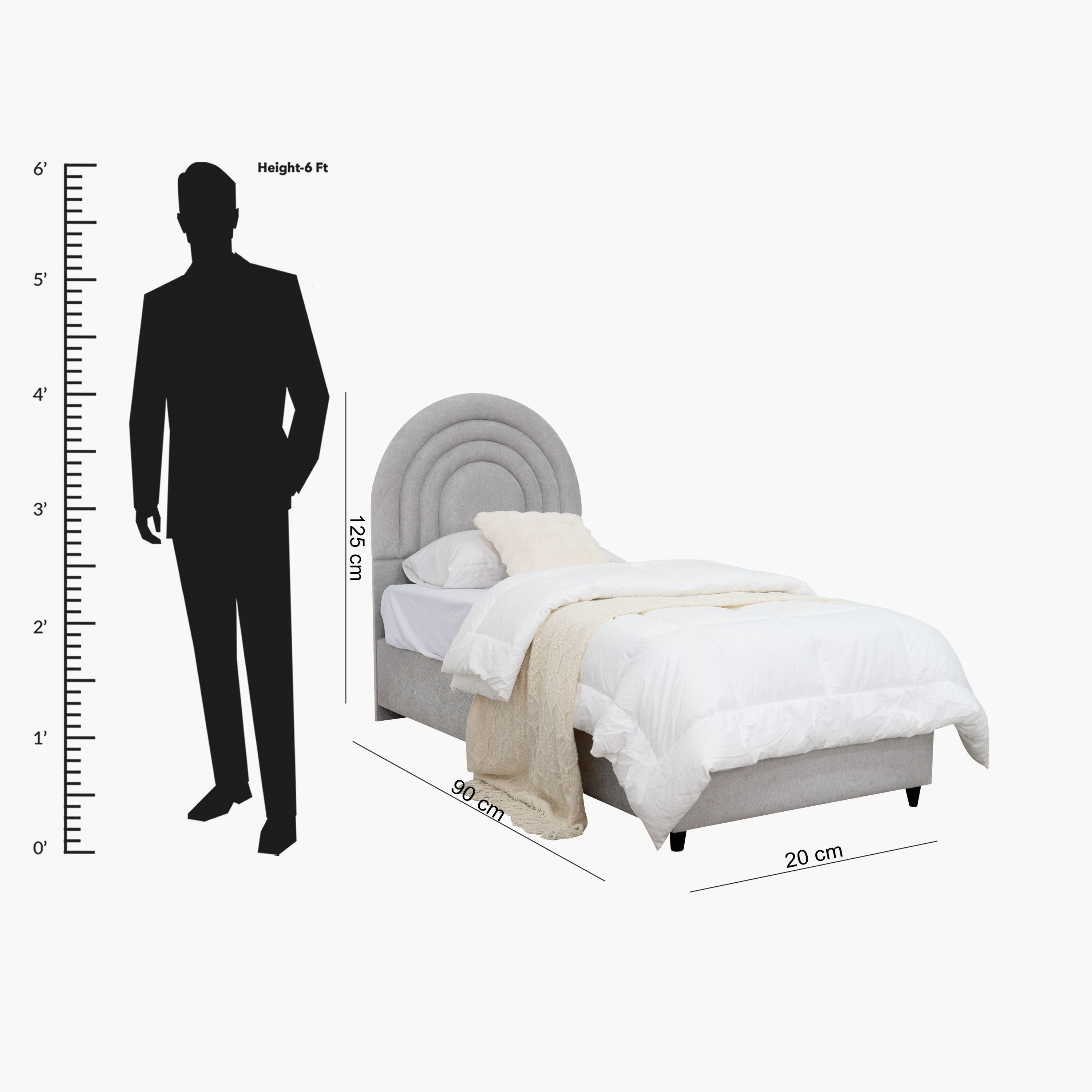 Meadow Crescent Upholstered Single Headboard - 90x200 cm-hbxkidsandyouth-bedsandbedsets-beds-single-image-5